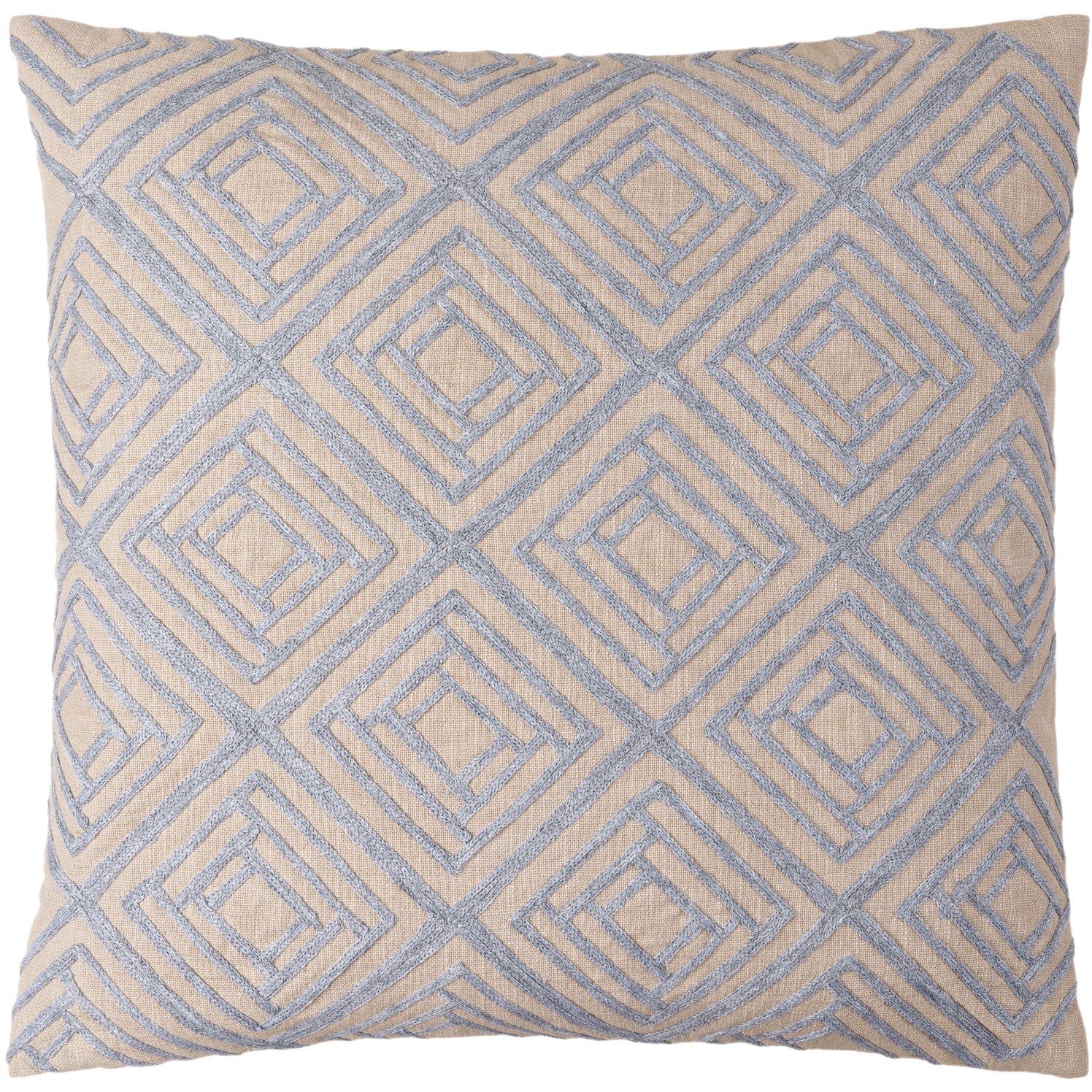 Meghan 18 X 18 inch Tan / Slate Accent Pillow