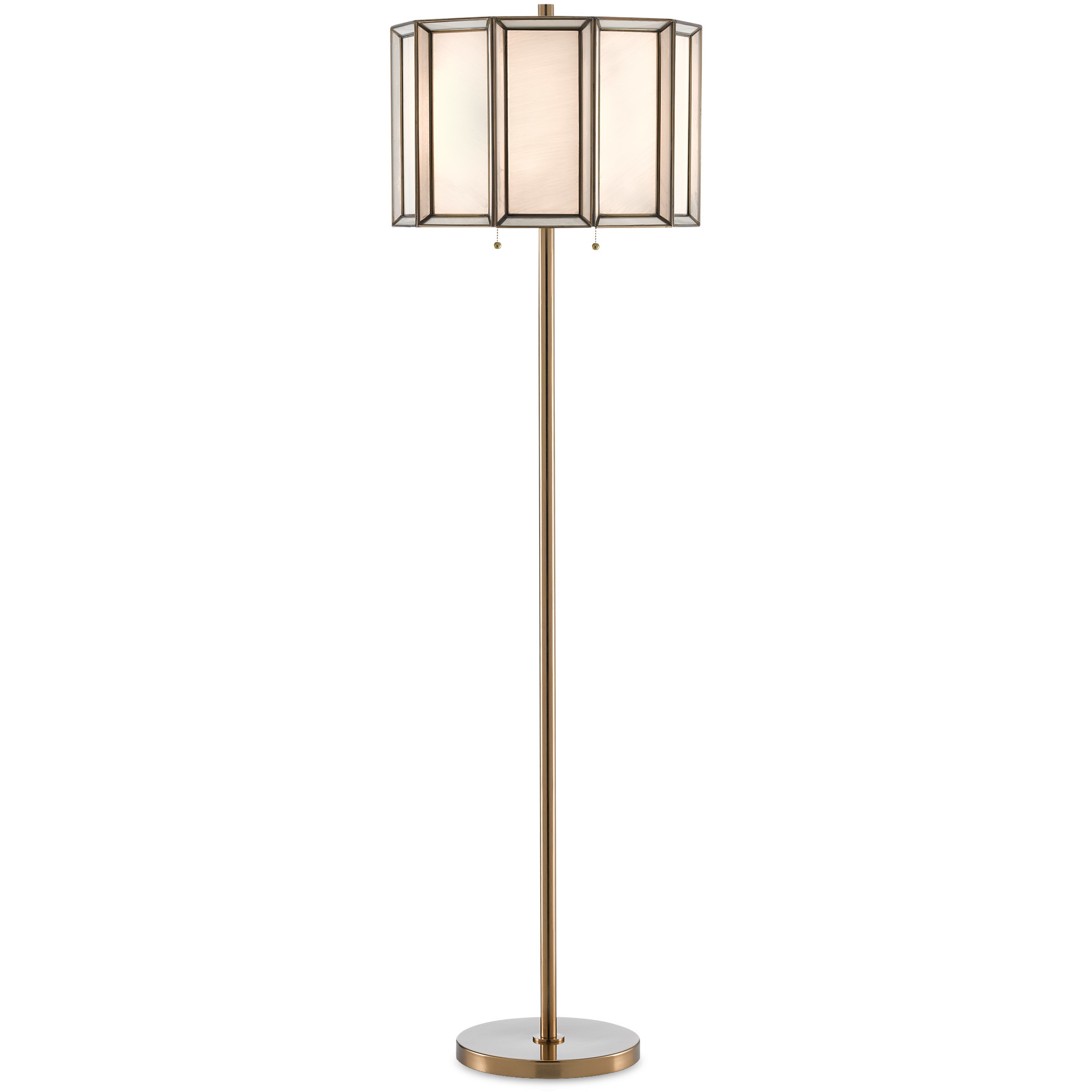 Daze 63 inch 60 watt Antique Brass Floor Lamp Portable Light