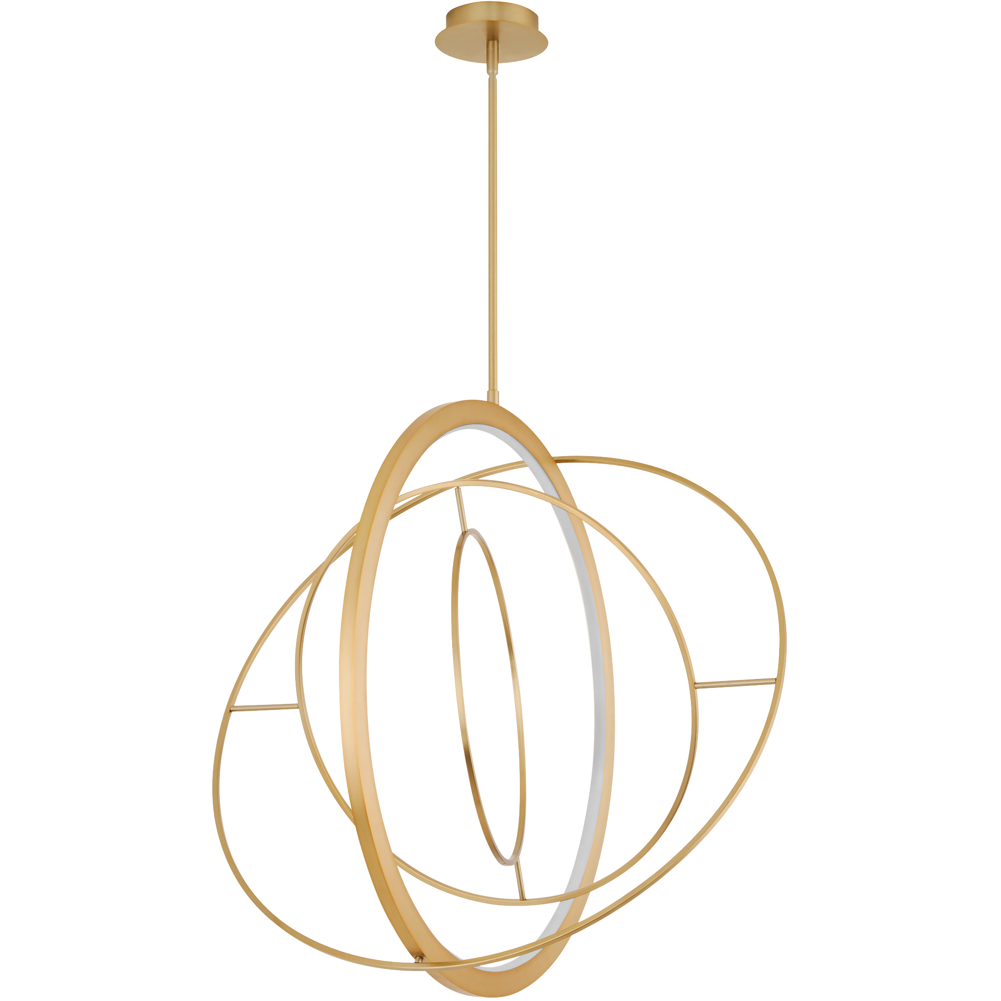 Galilei 8 Light Aged Brass Pendant Ceiling Light