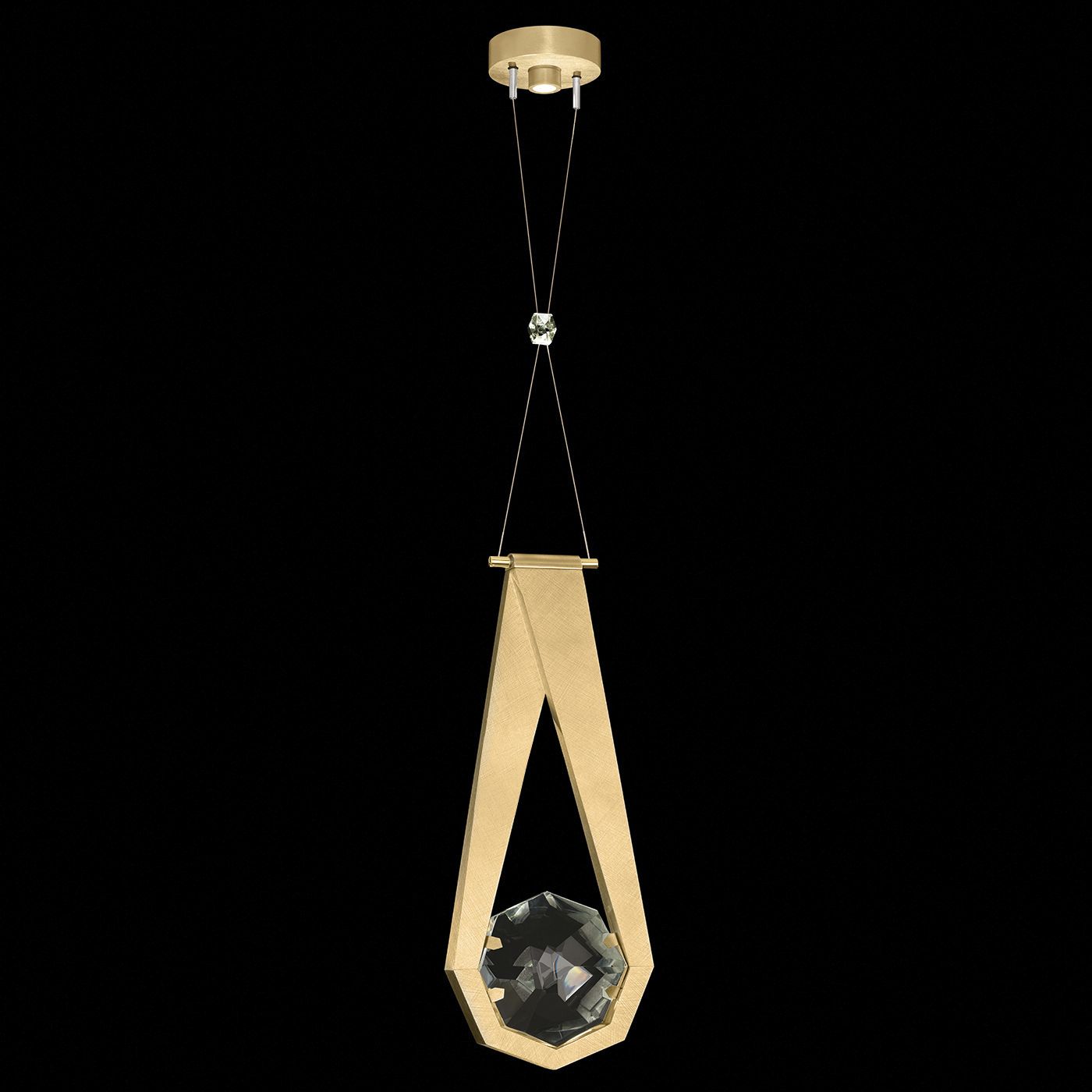 Aria 2 Light 10.25 inch Gold Pendant Ceiling Light in Brushed Gold