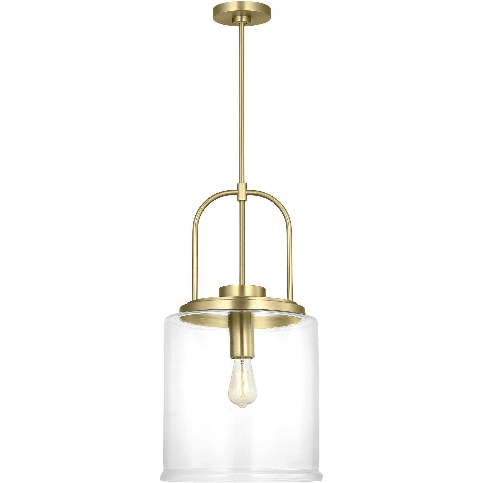 Anders 1 Light 14 inch Satin Brass Pendant Ceiling Light