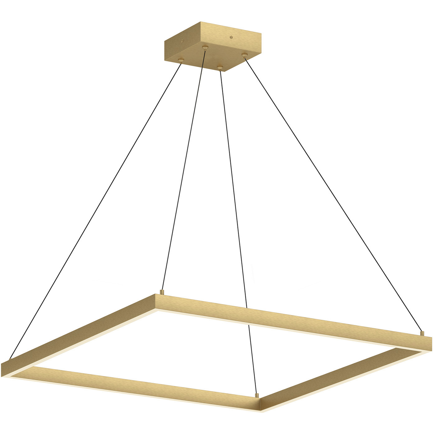 Piazza LED 31.5 inch Brushed Gold Pendant Ceiling Light