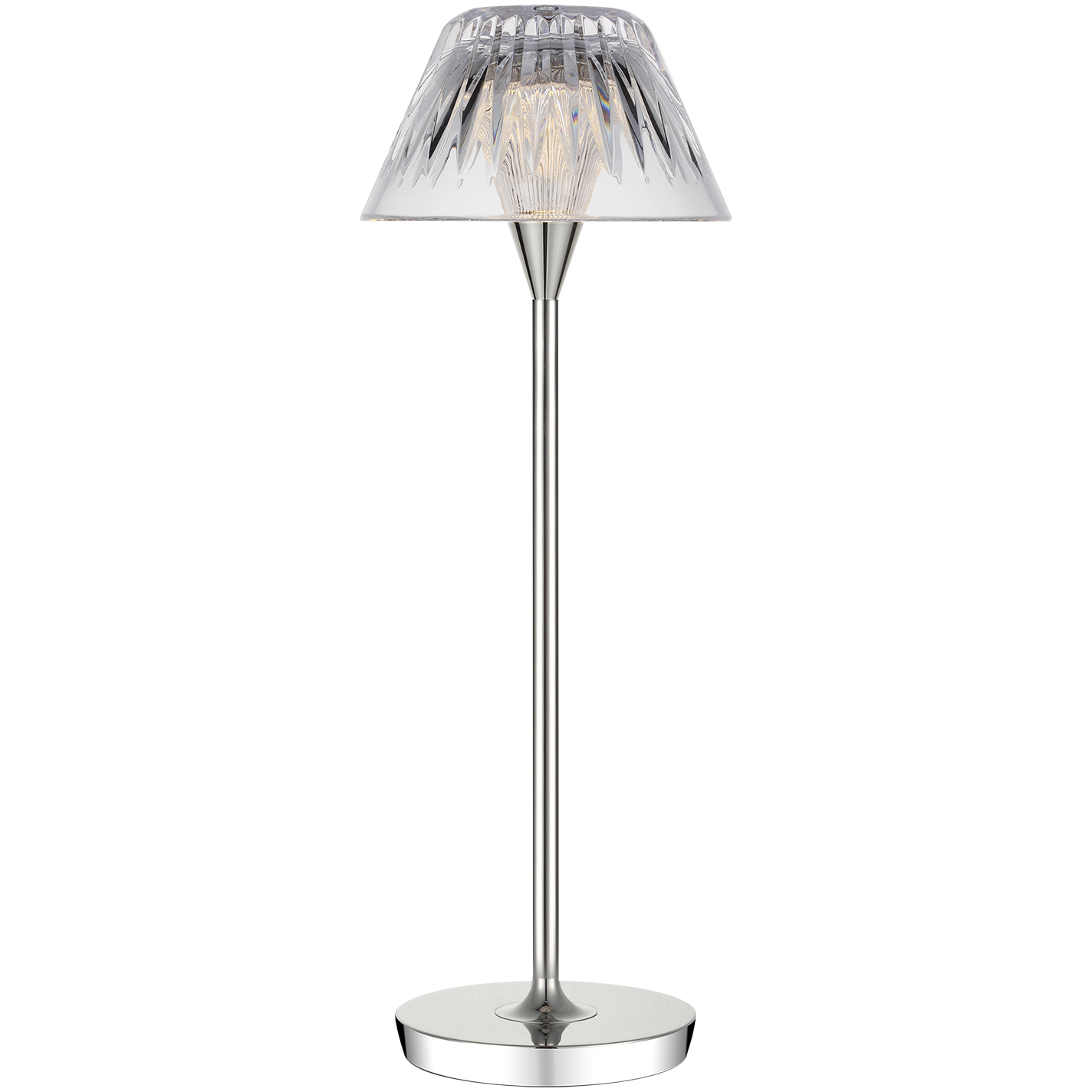 Waterford Blaze 16.25 inch 1 watt Polished Nickel Rechargeable Table Lamp Portable Light