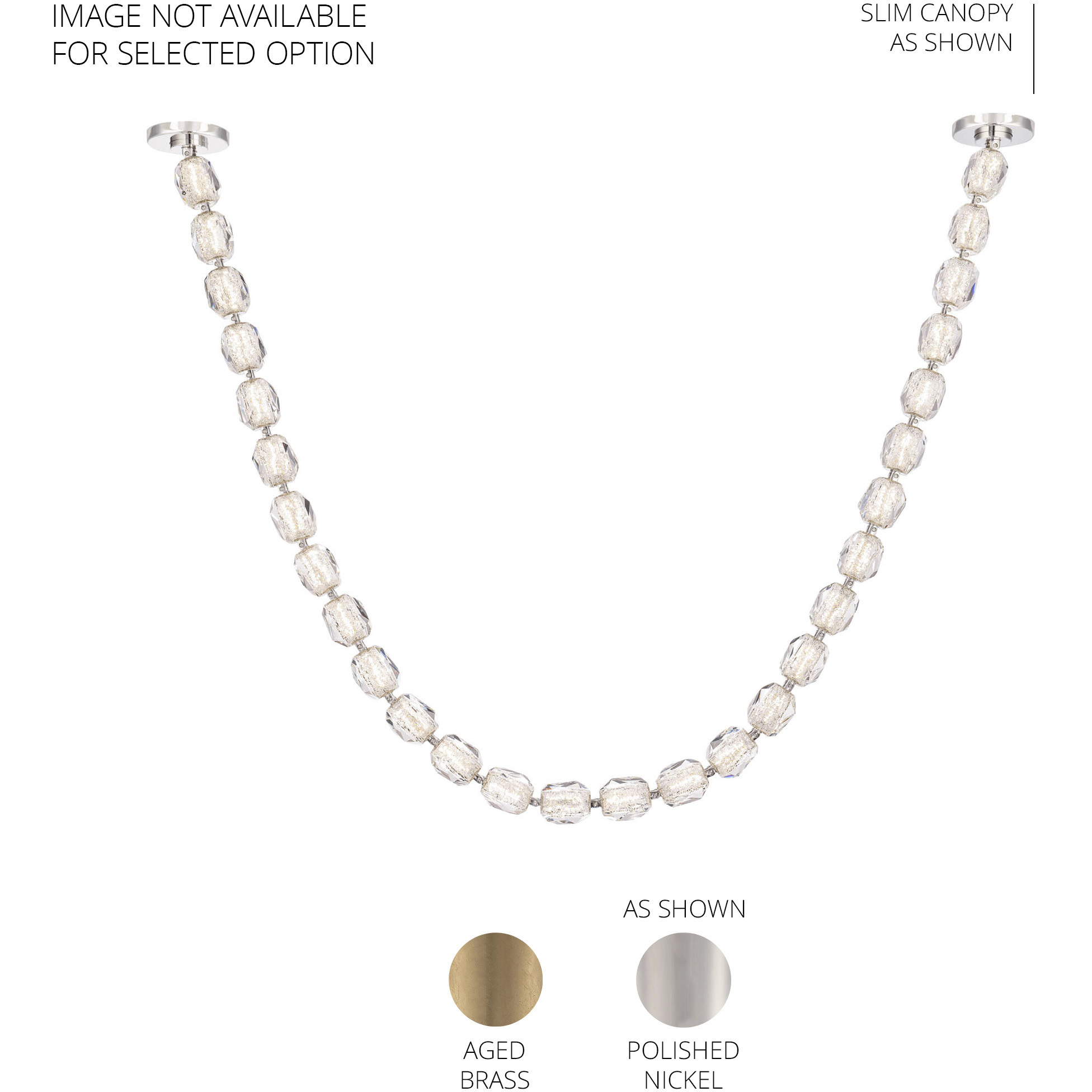 Forever Seduction LED 103.25 inch Aged Brass Modular Pendant Ceiling Light, Driver in Canopy