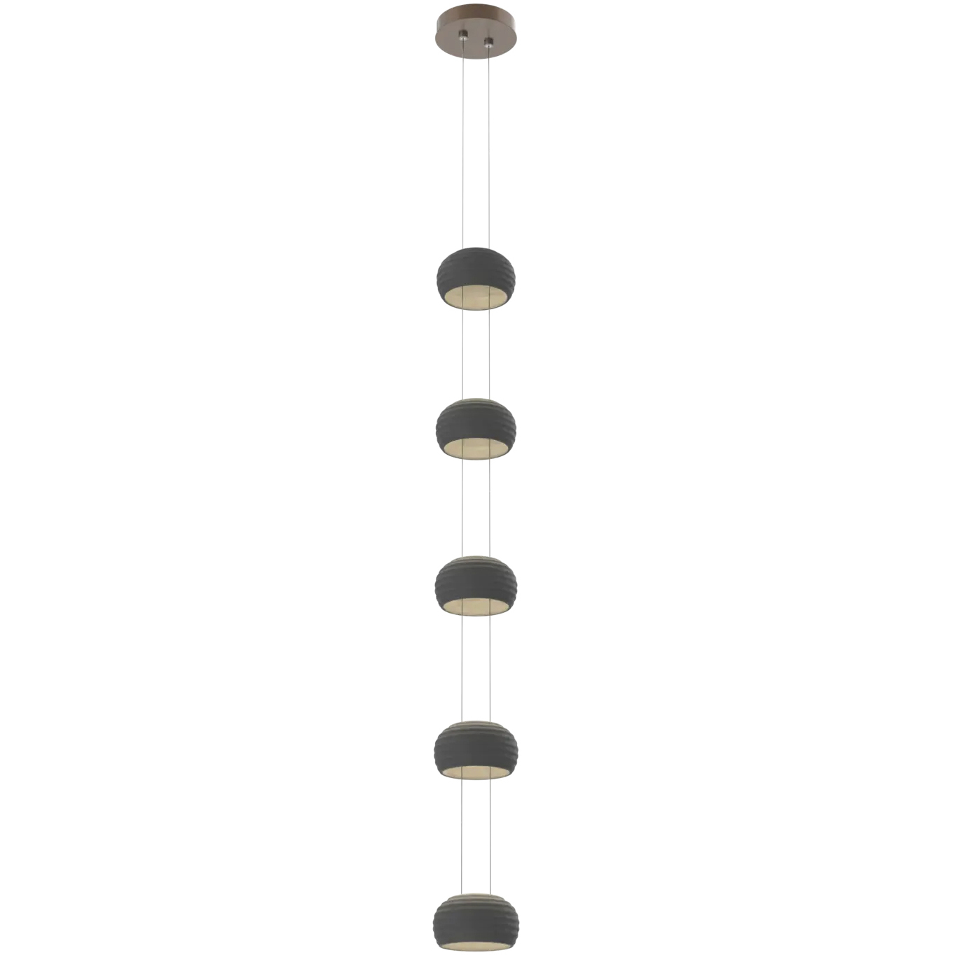 Torno LED 6.4 inch Burnished Bronze with Charcoal Stack Pendant Ceiling Light