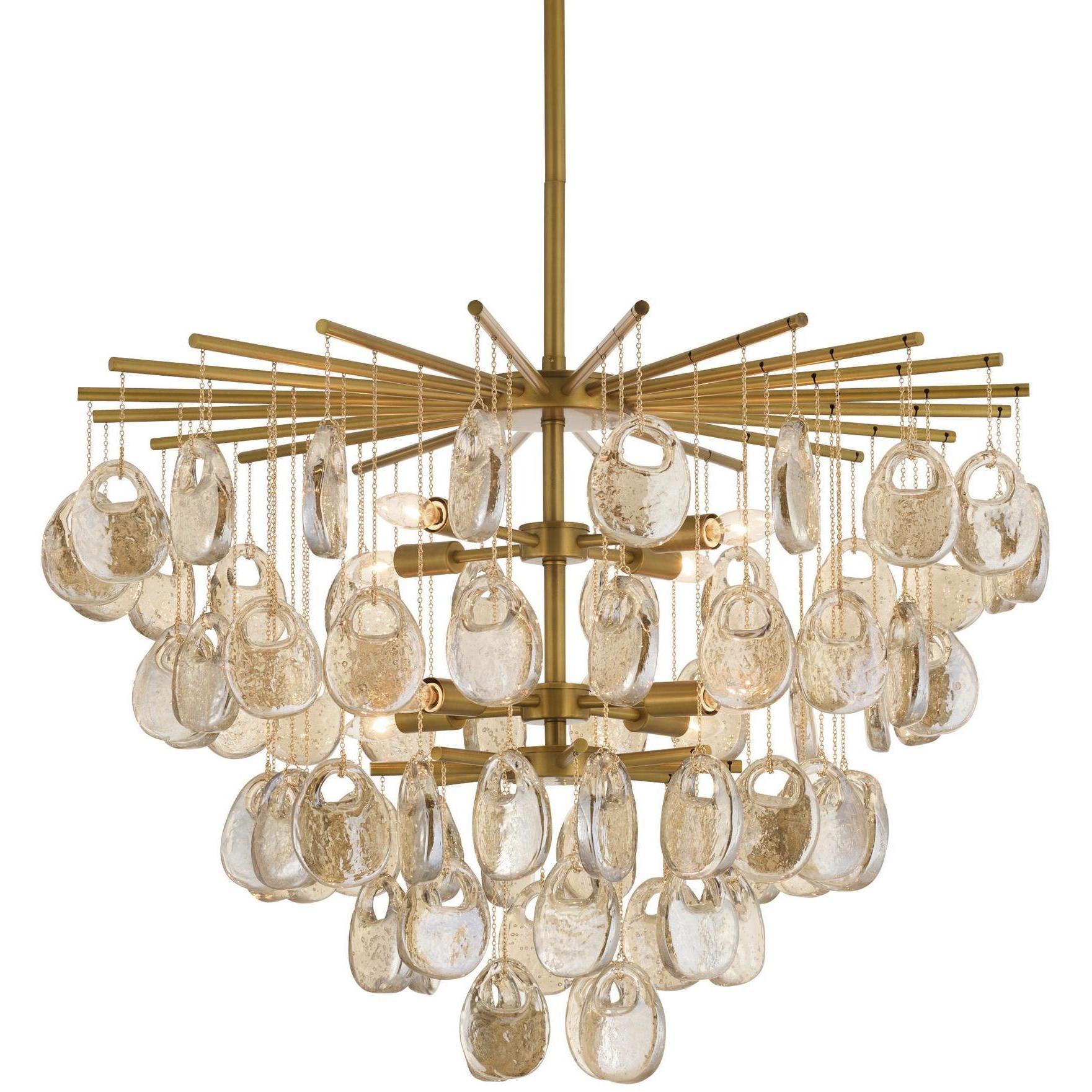 Jacqueline 8 Light 32 inch Antique Brass Chandelier Ceiling Light