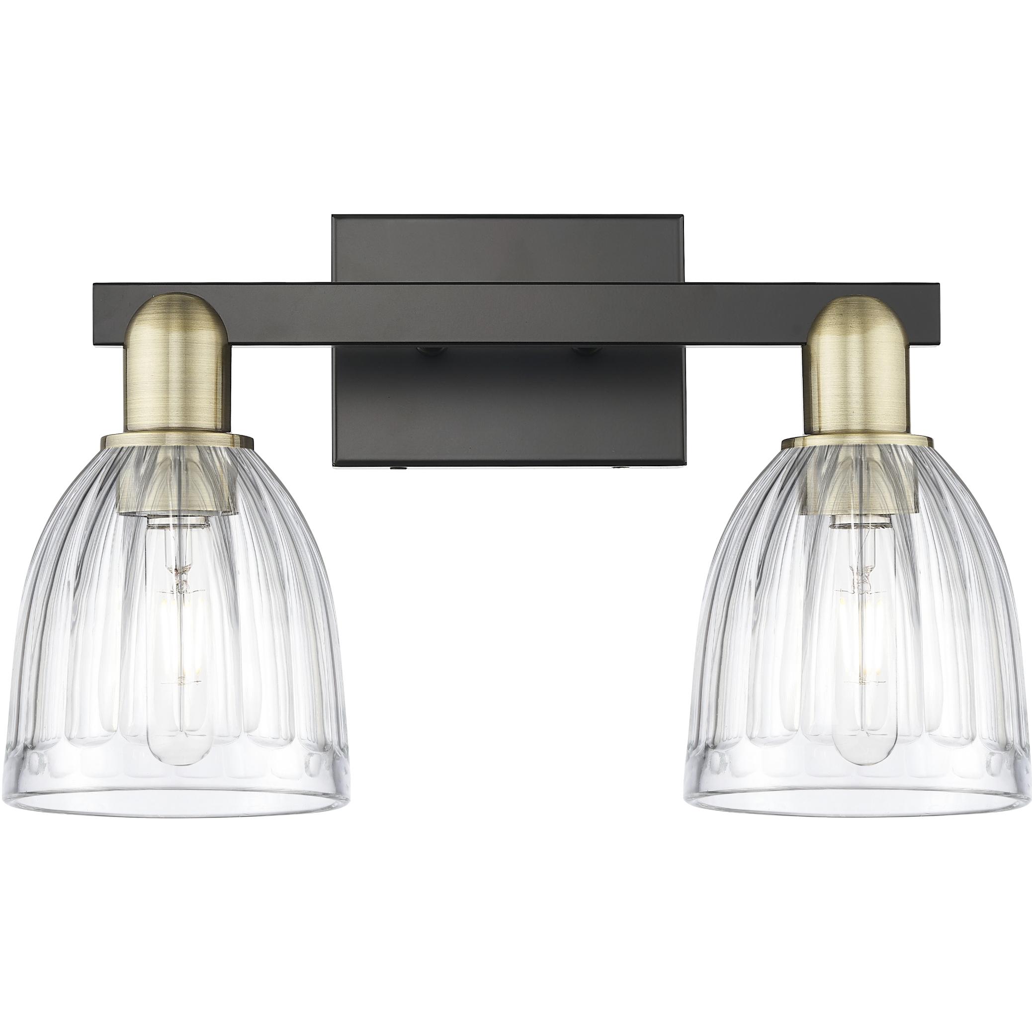 Arcadia Brookfield 2 Light 17 inch Black Antique Brass Bath Vanity Light Wall Light
