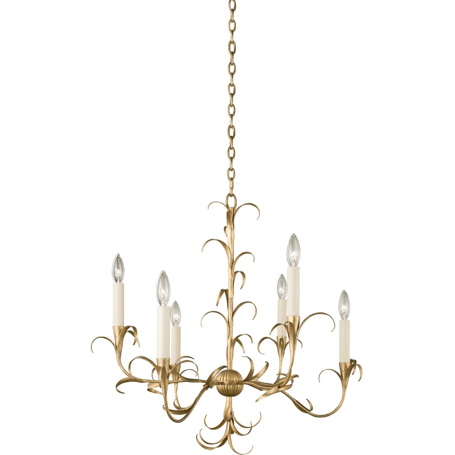 Kalco 505471OL Ainsley 6 Light 26 inch Oxidized Gold Leaf Chandelier  Ceiling Light
