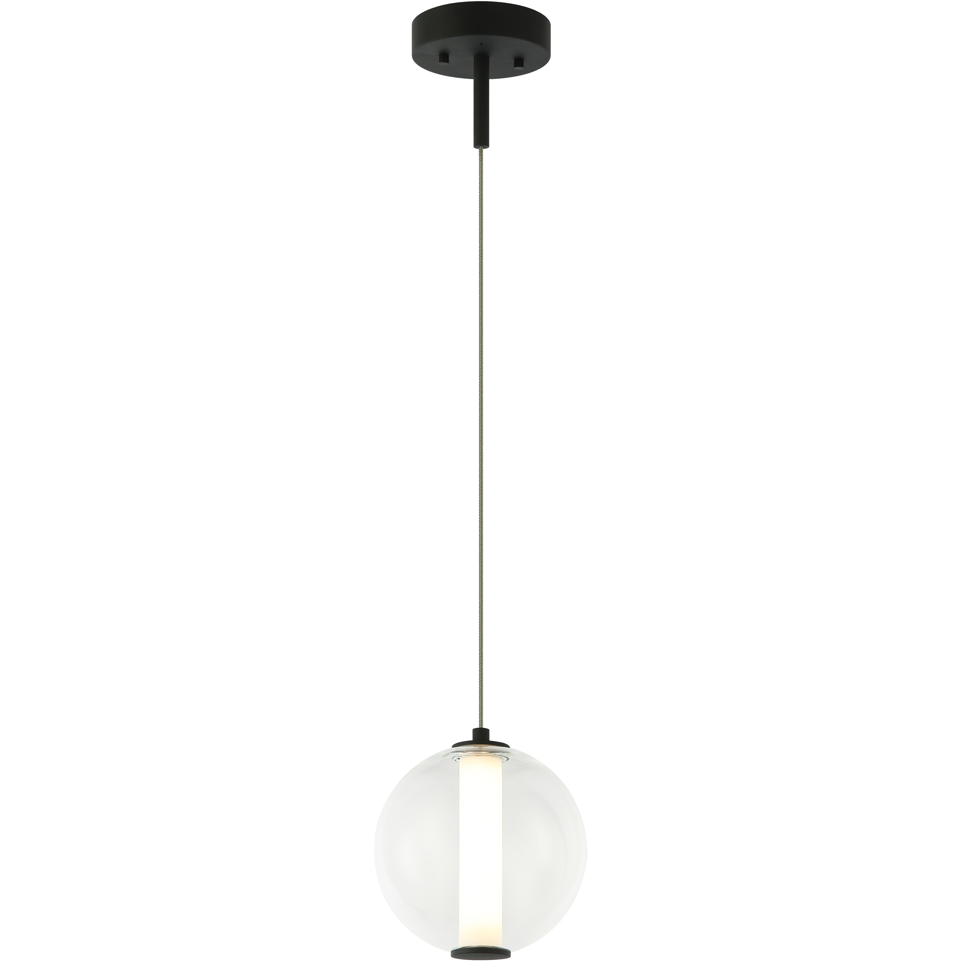 Belange LED 8 inch Matte Black Pendant Ceiling Light