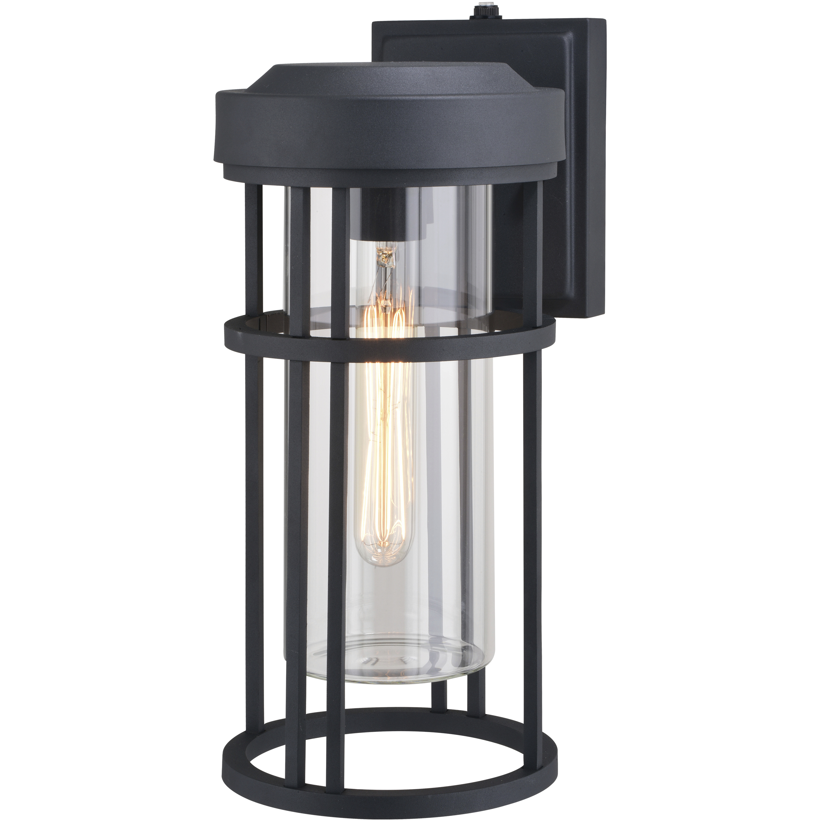 Crestline LED 14 inch Textured Black Outdoor Wall