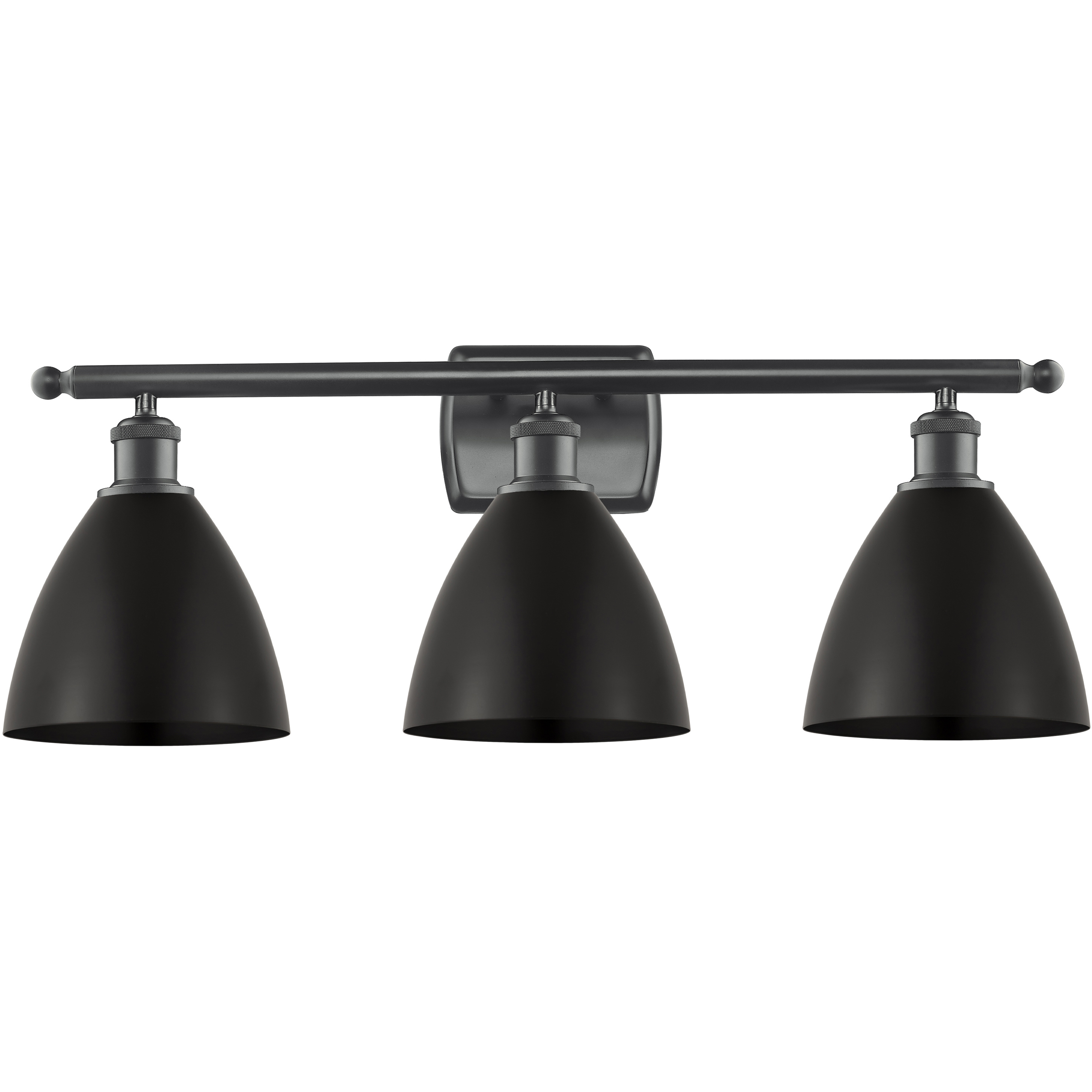 Ballston Dome 3 Light 28 inch Matte Black Bath Vanity Light Wall Light