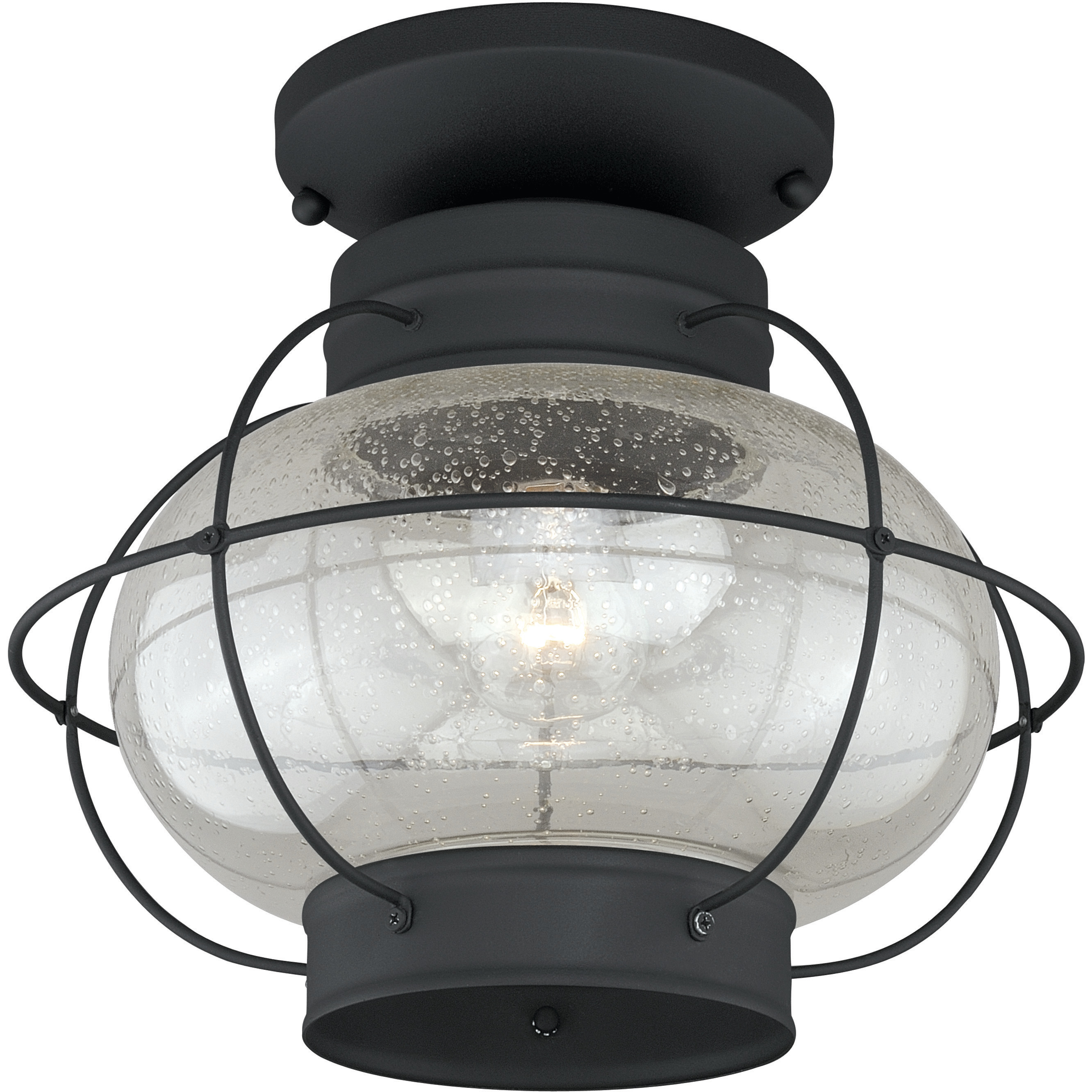 Chatham LED 13 inch Textured Black Outdoor Ceiling
