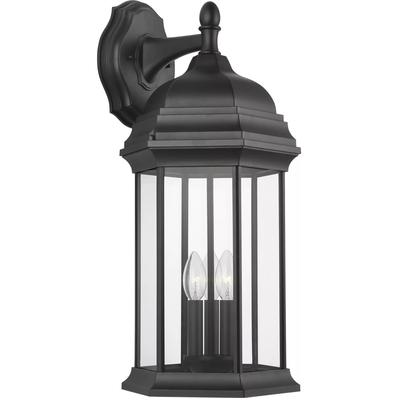 Sevier 3 Light 23.25 inch Black Outdoor Wall Lantern, Extra Large