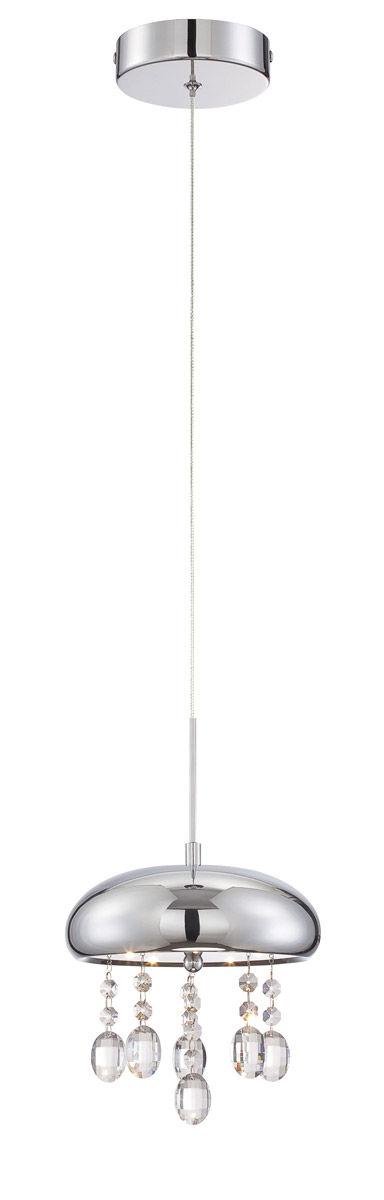 Andrea LED 7 inch Chrome Pendant Ceiling Light