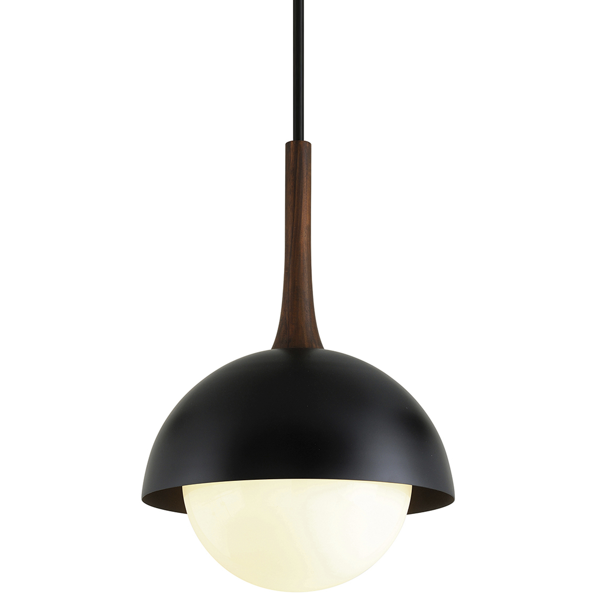 Cadet 1 Light 21 inch Black And Natural Acacia Pendant Ceiling Light