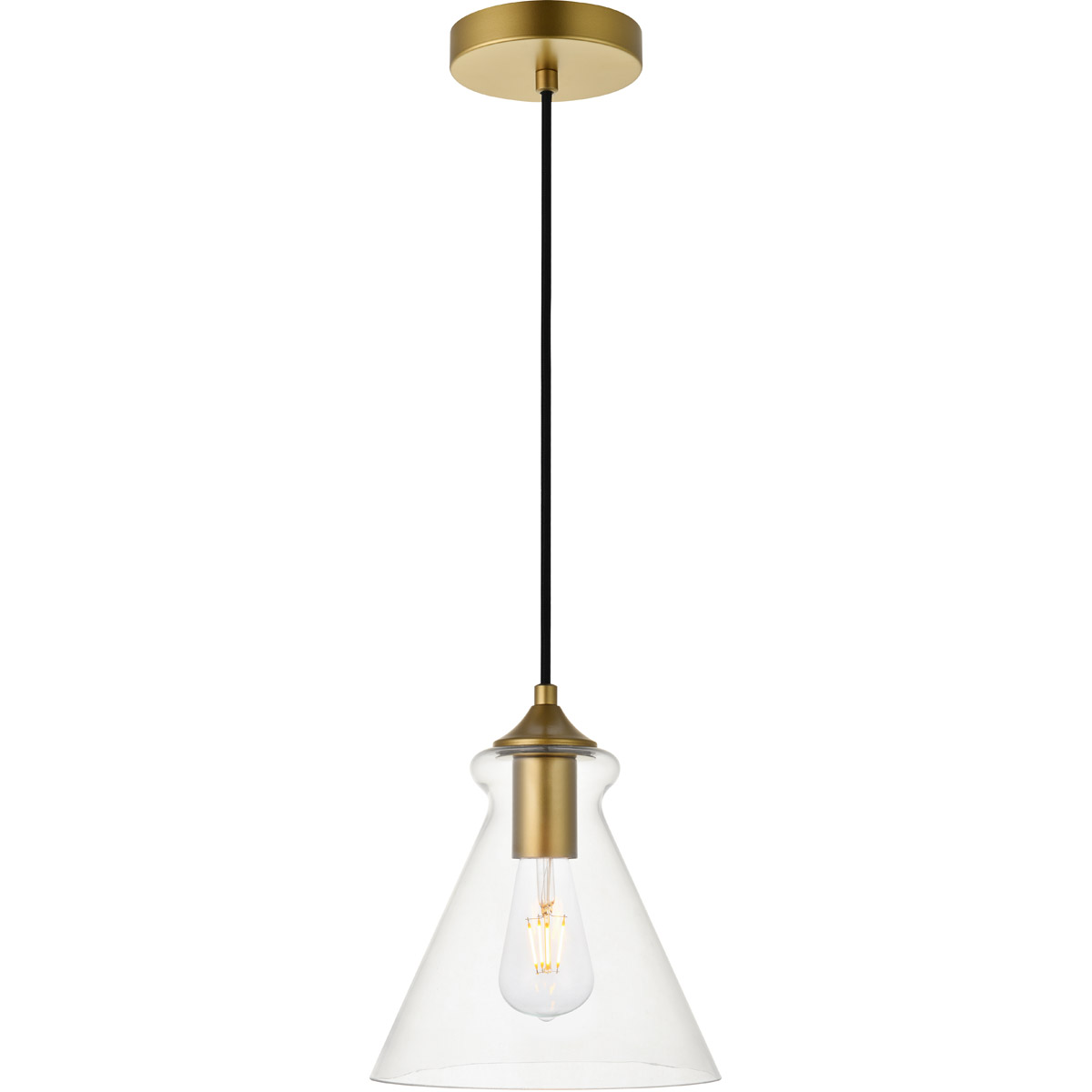 Gwynedd 1 Light 7.9 inch Brass Pendant Ceiling Light