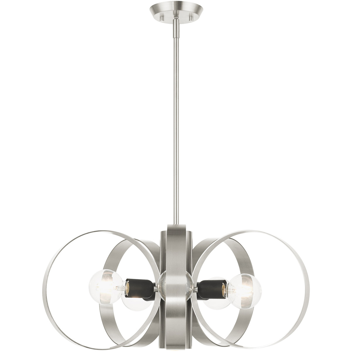 Modesto 6 Light 24 inch Brushed Nickel Chandelier Ceiling Light