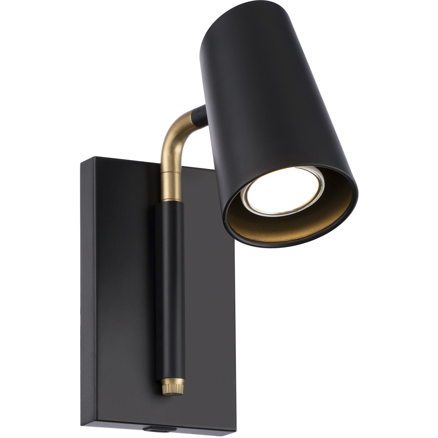 Stylus LED 5.63 inch Black and Gold Reading Light Wall Light