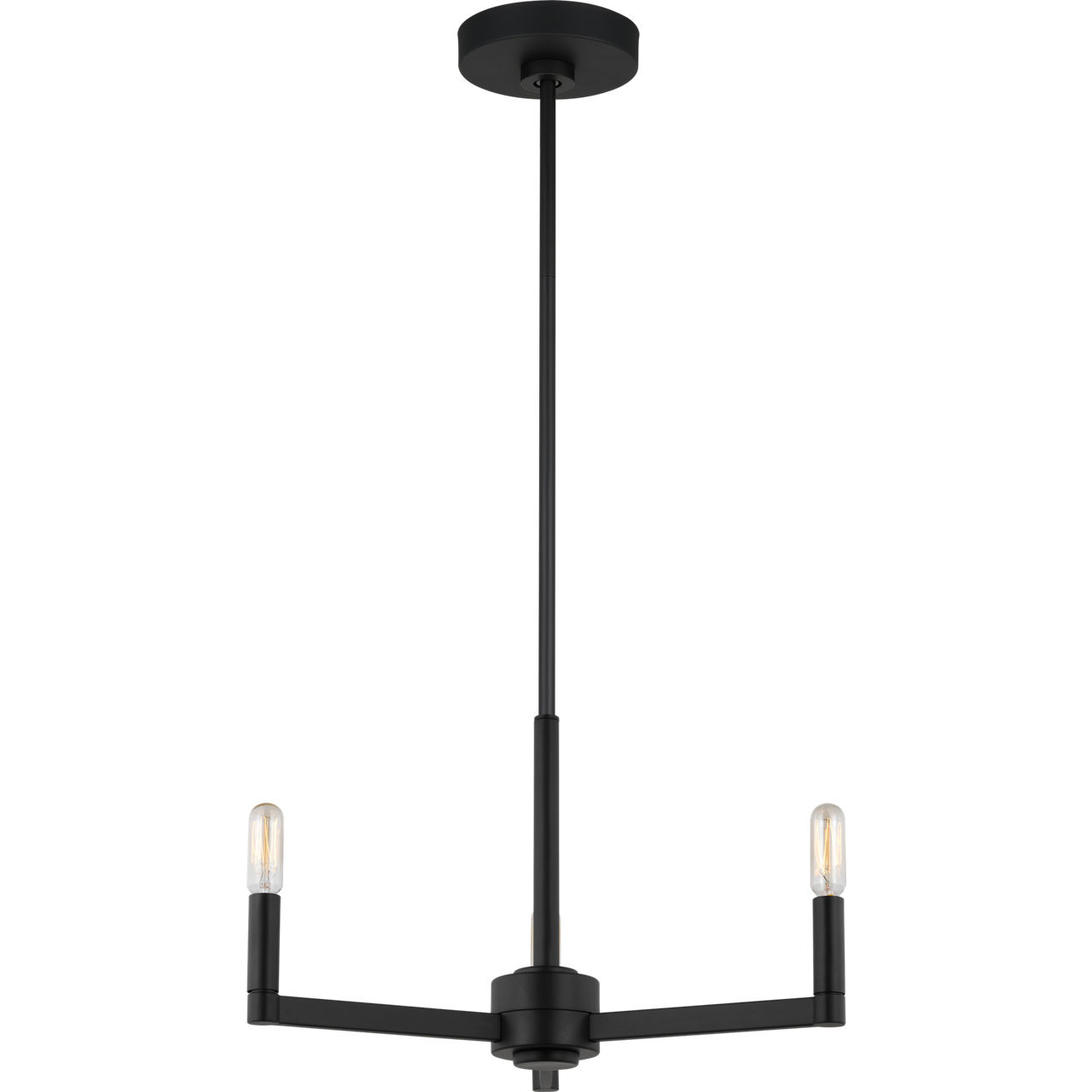 Fullton 3 Light 10 inch Midnight Black Chandelier Ceiling Light
