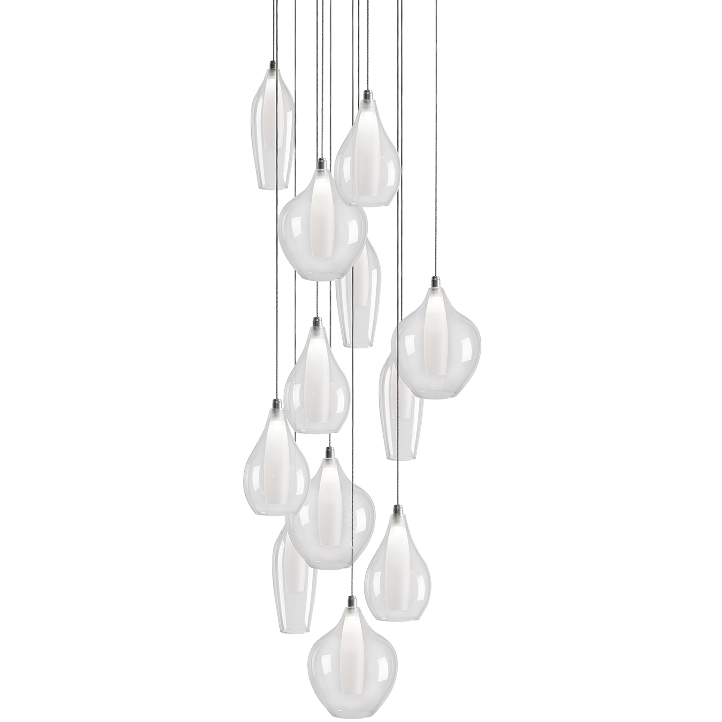 Victoria LED 19 inch Chrome Multi Pendant Ceiling Light