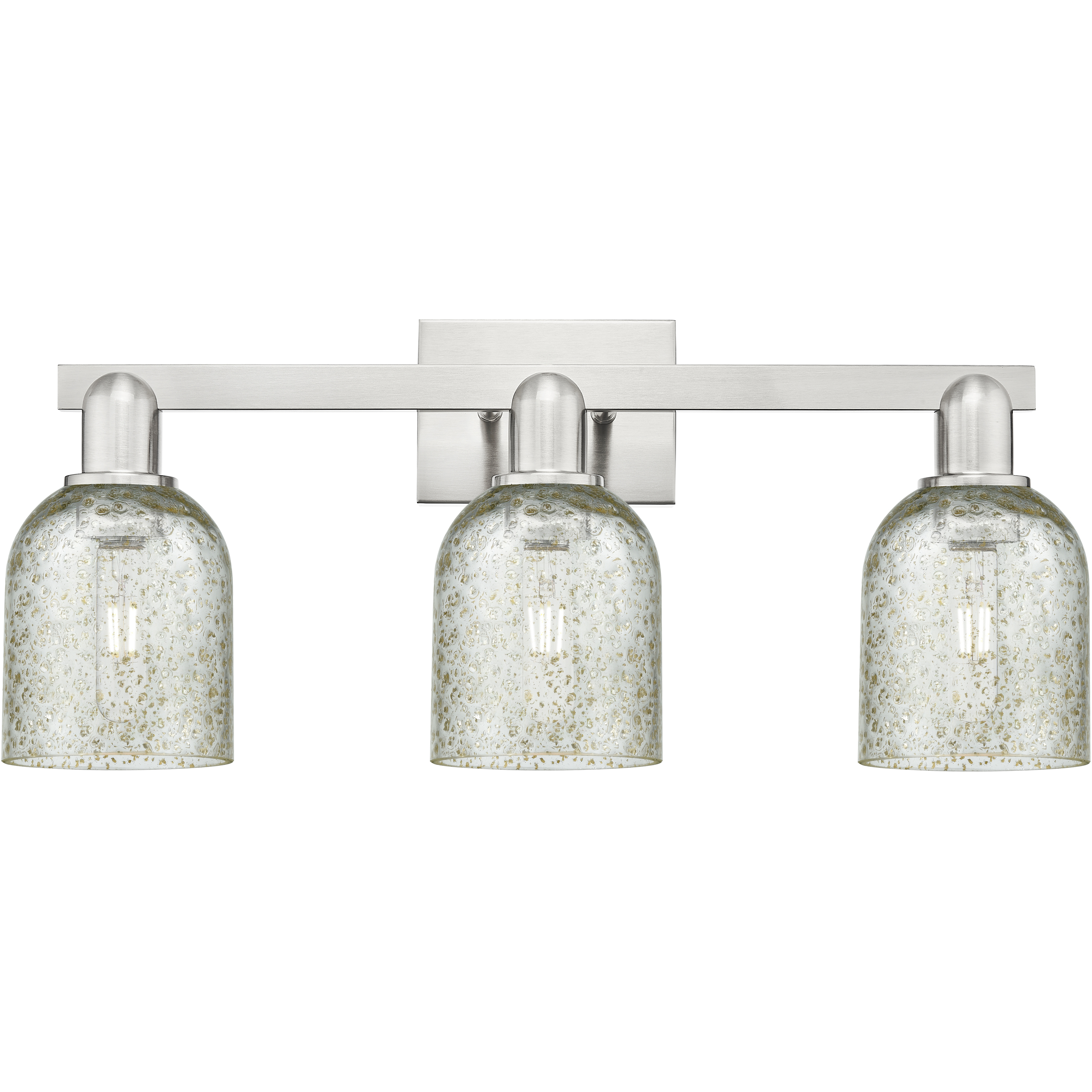 Arcadia Caledonia 3 Light 24 inch Brushed Satin Nickel Bath Vanity Light Wall Light in Mica