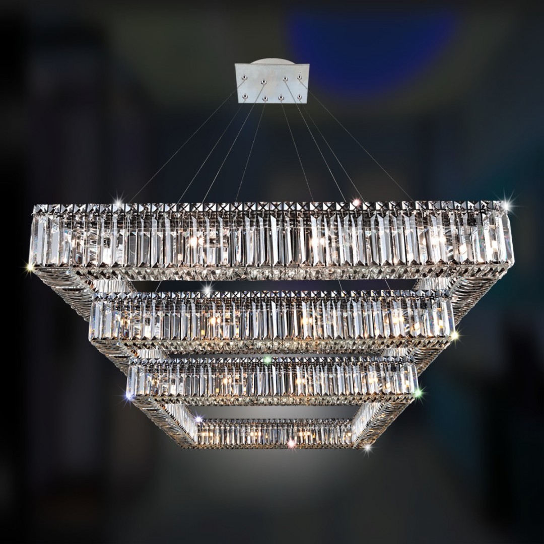 Quadro 36 Light 35 inch Chrome Pendant Ceiling Light