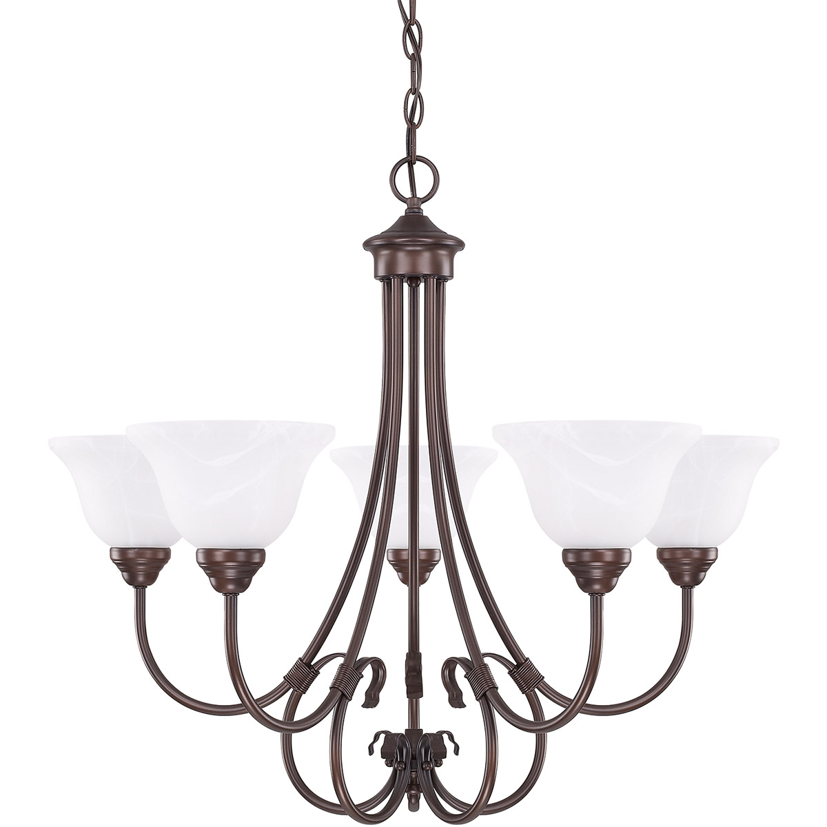 Hometown 5 Light 29 inch Bronze Chandelier Ceiling Light