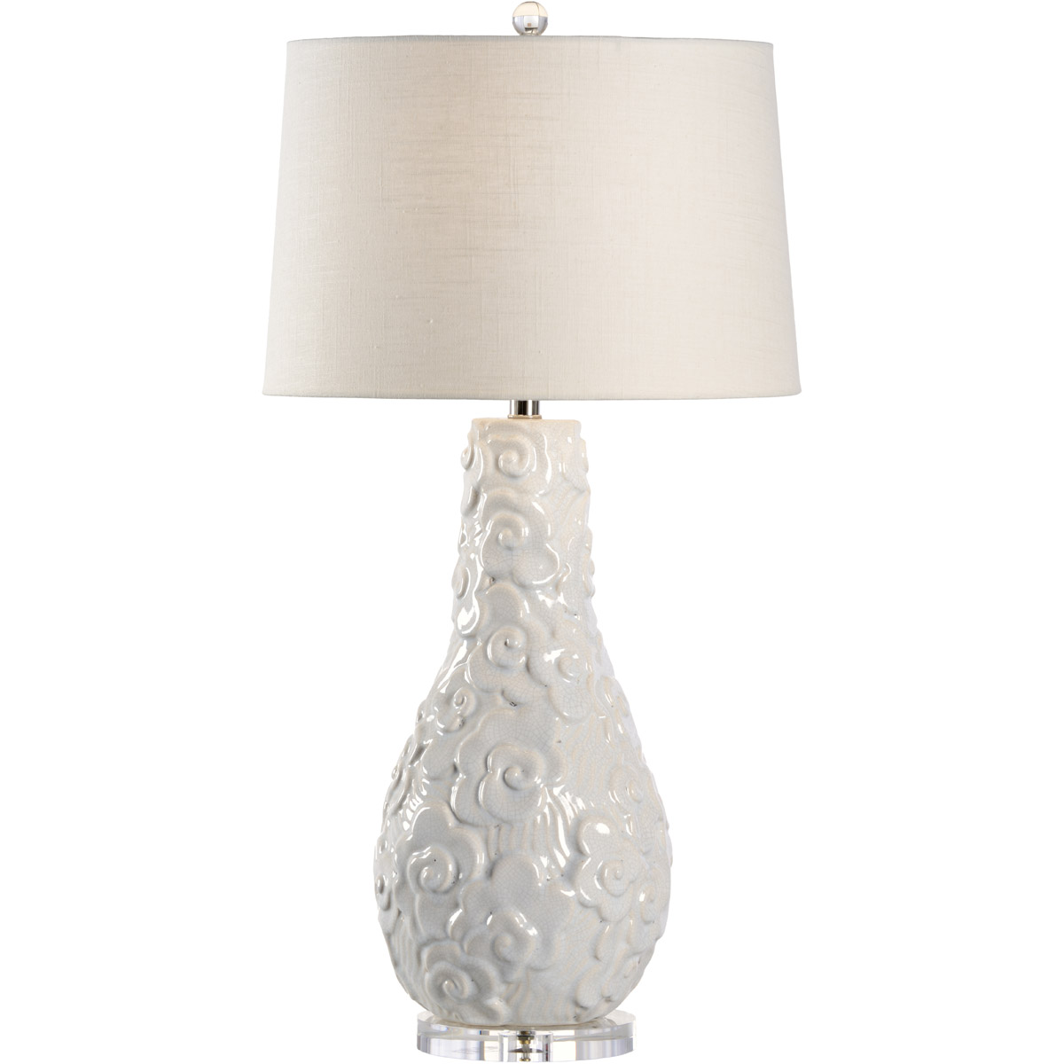 Wildwood 34 inch 100 watt Oyster White Glaze Table Lamp Portable Light