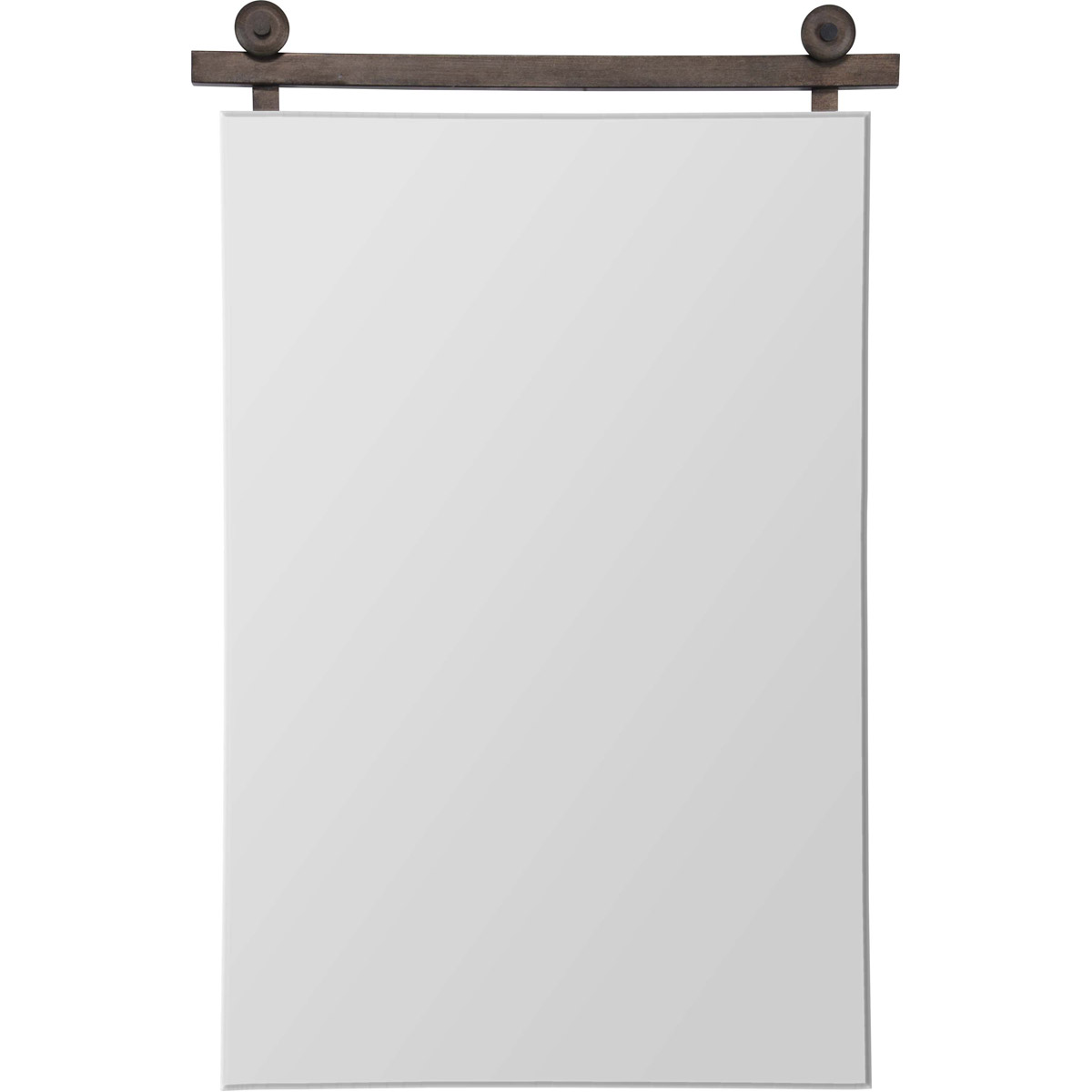 Sersha 40 X 26 inch Graphite Bronze Painted Wall Mirror, Medium Rectangular