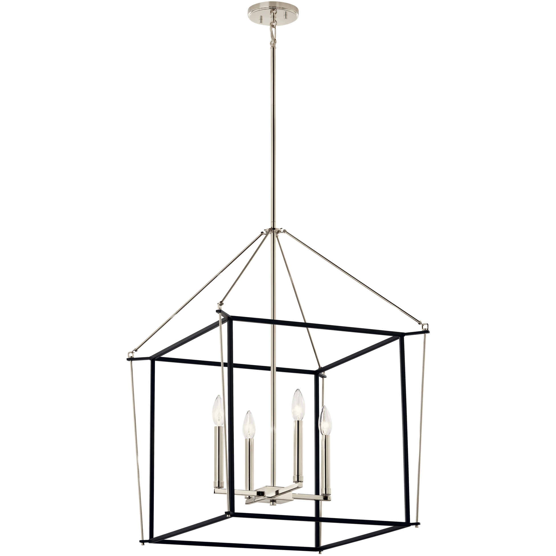 Eisley 4 Light 22.25 inch Polished Nickel Foyer Pendant Ceiling Light
