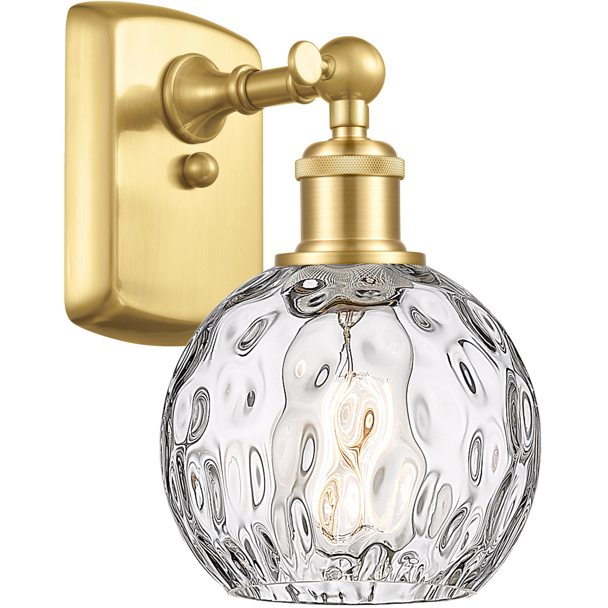 Ballston Athens Water Glass 1 Light 6 inch Satin Gold Sconce Wall Light