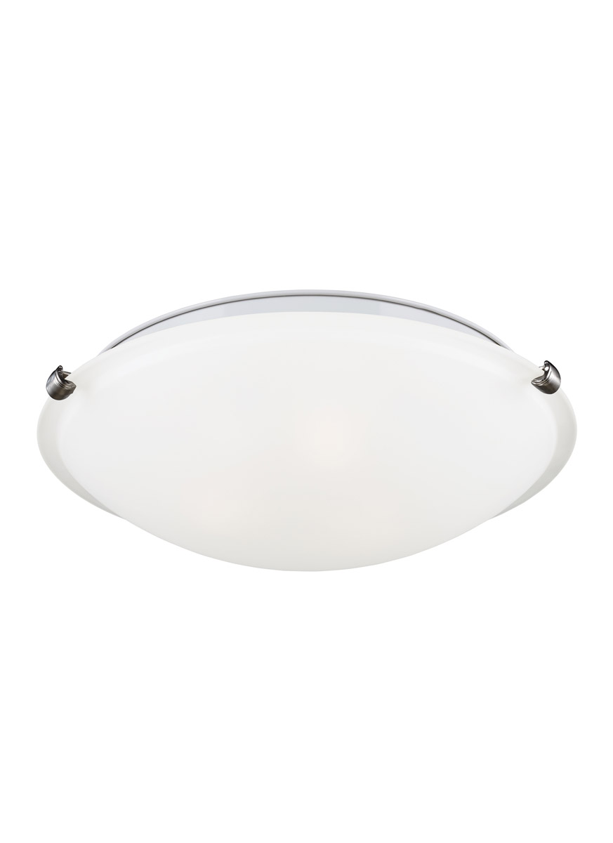 Clip 2 Light 12.25 inch Brushed Nickel Flush Mount Ceiling Light