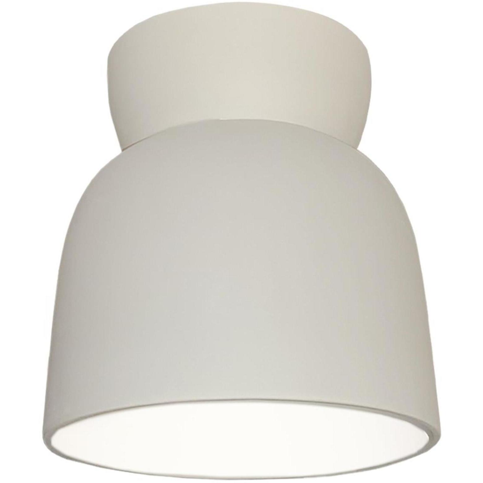 Radiance Collection - Hourglass 1 Light 7.5 inch Bisque Flush-Mount Ceiling Light in Dedicated LED, Form+Finish+Function
