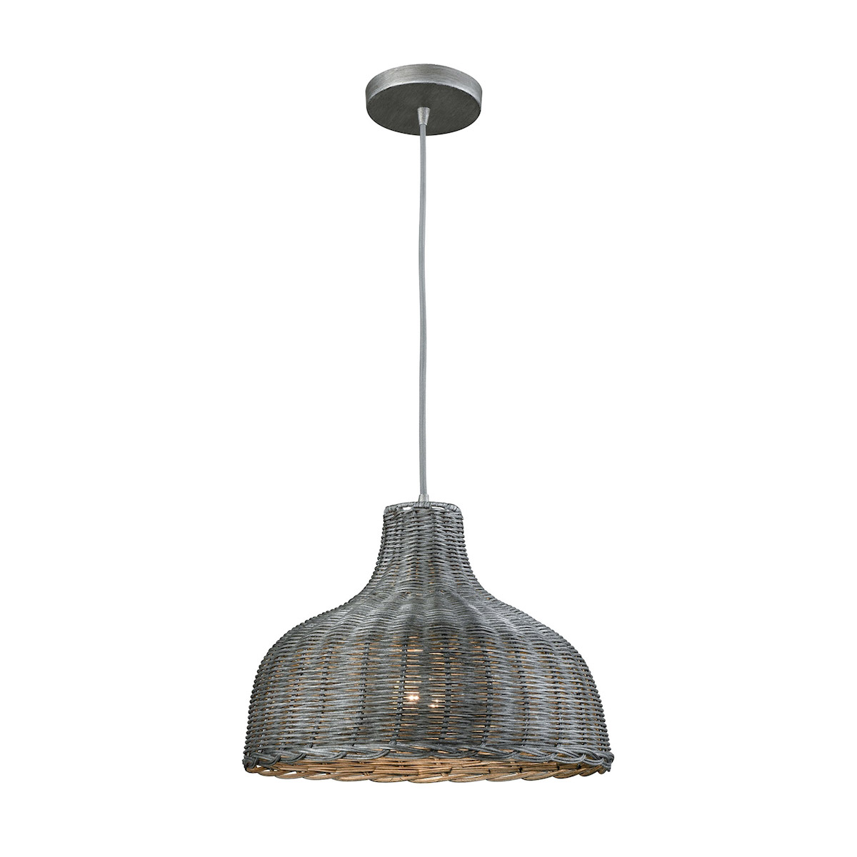 Grey wicker pendant light hotsell