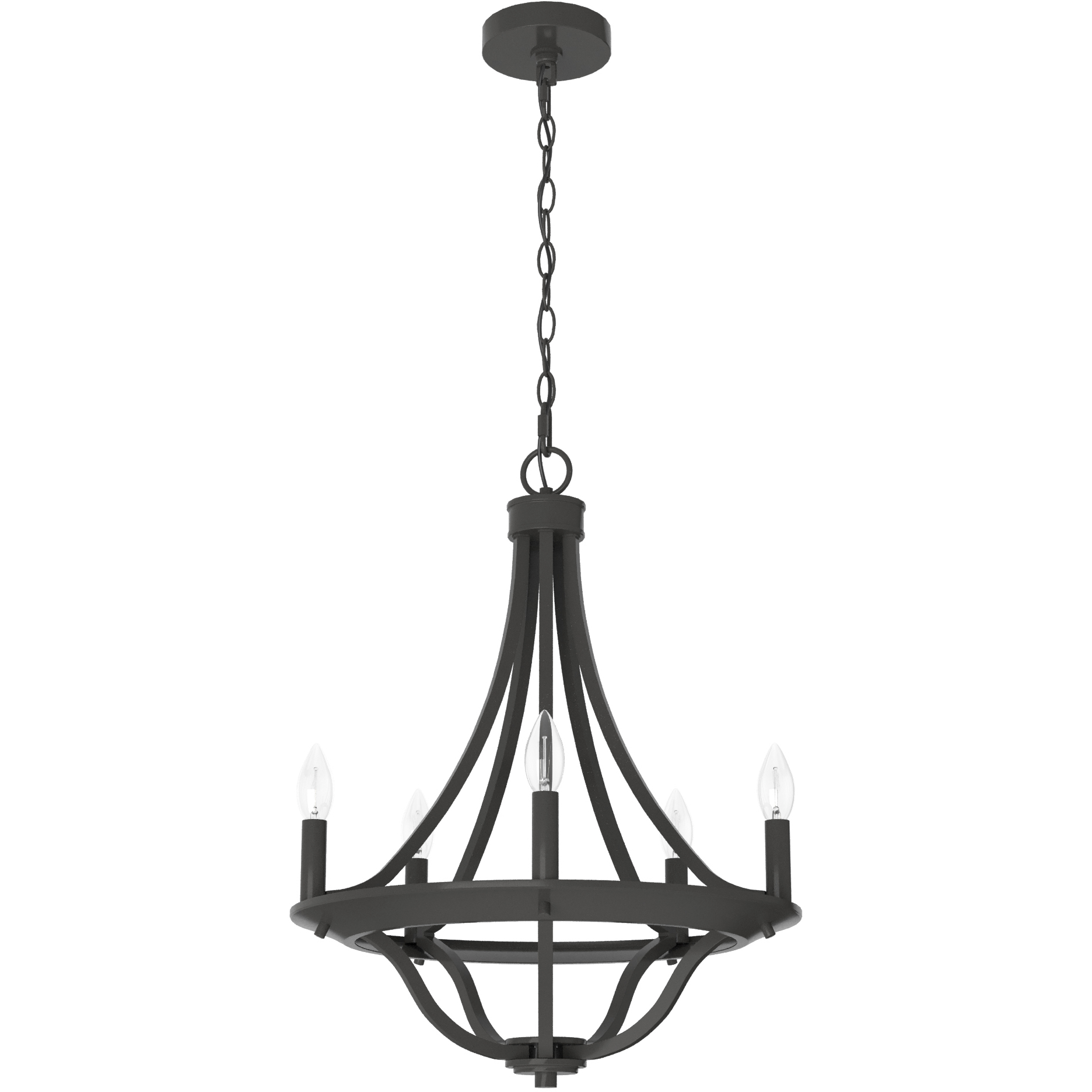 Perch Point 5 Light 18 inch Noble Bronze Chandelier Ceiling Light