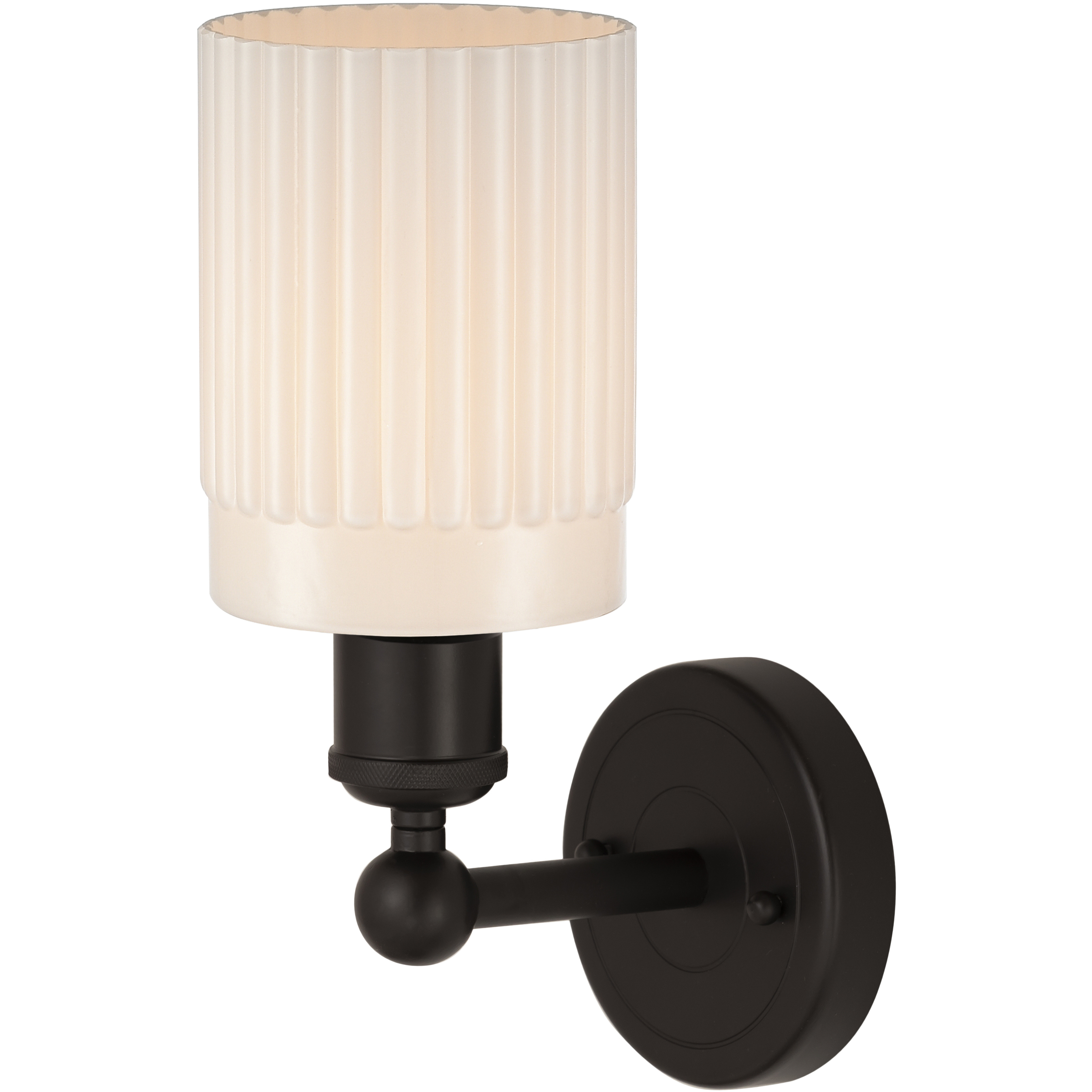 Edison Hadley 1 Light 5 inch Oil Rubbed Bronze Sconce Wall Light in Matte White Glass