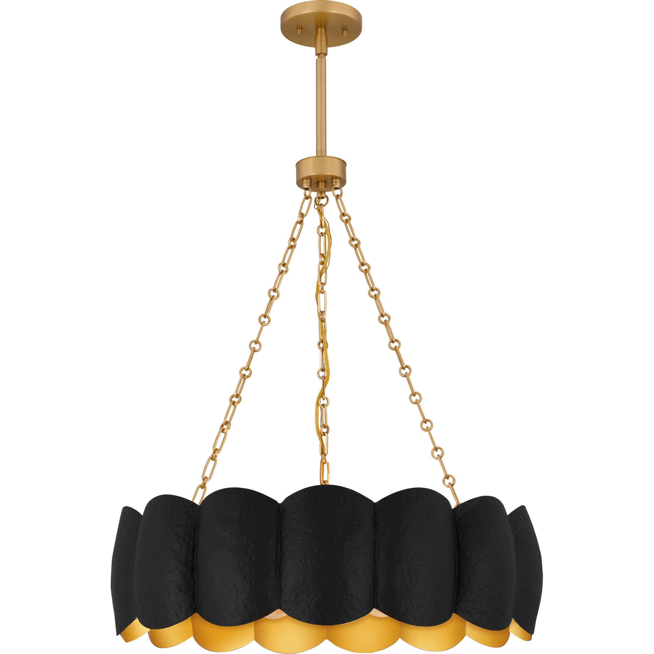 Santana 5 Light 24 inch Matte Black Pendant Ceiling Light, Large