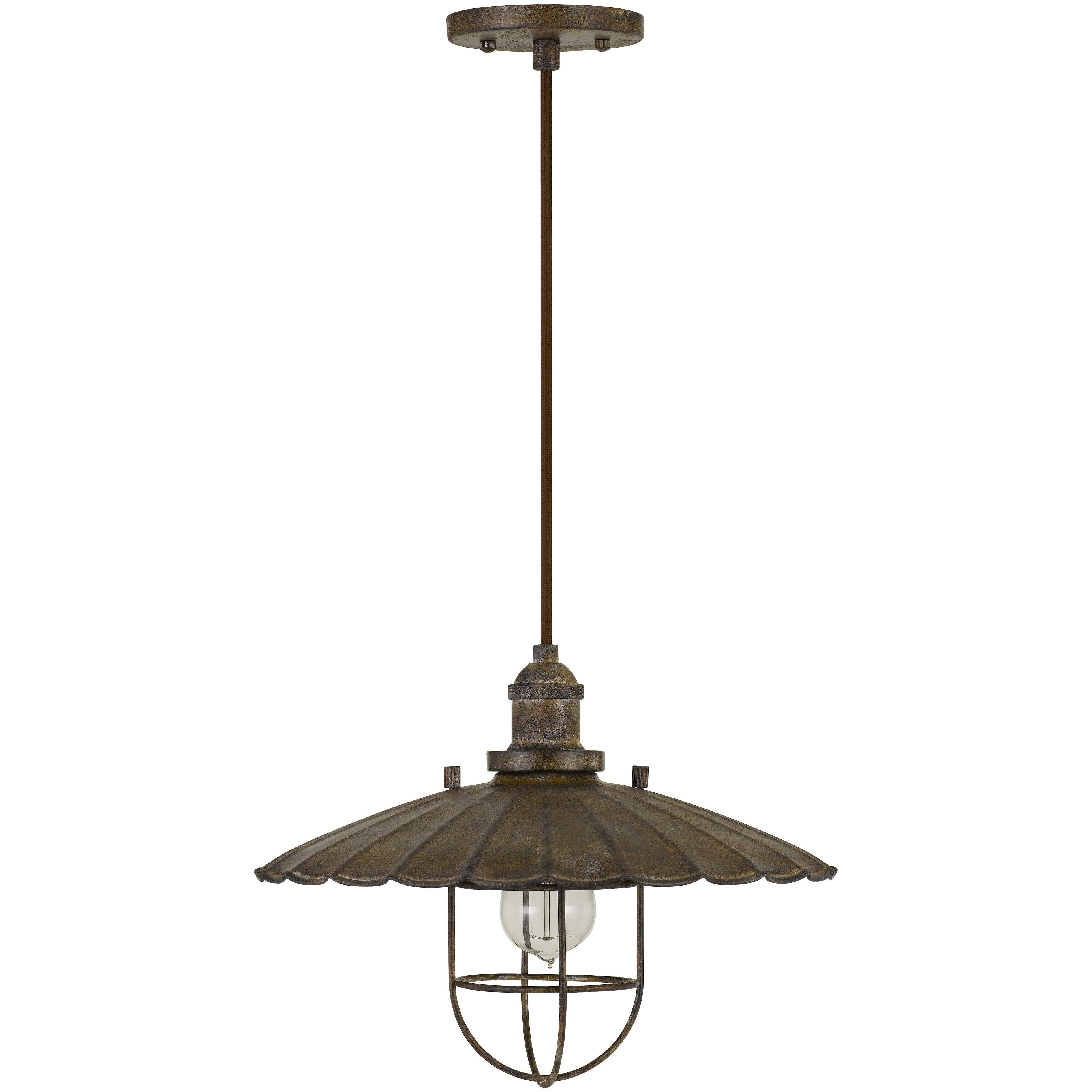 Olive 1 Light 13.5 inch Rust Pendant Ceiling Light