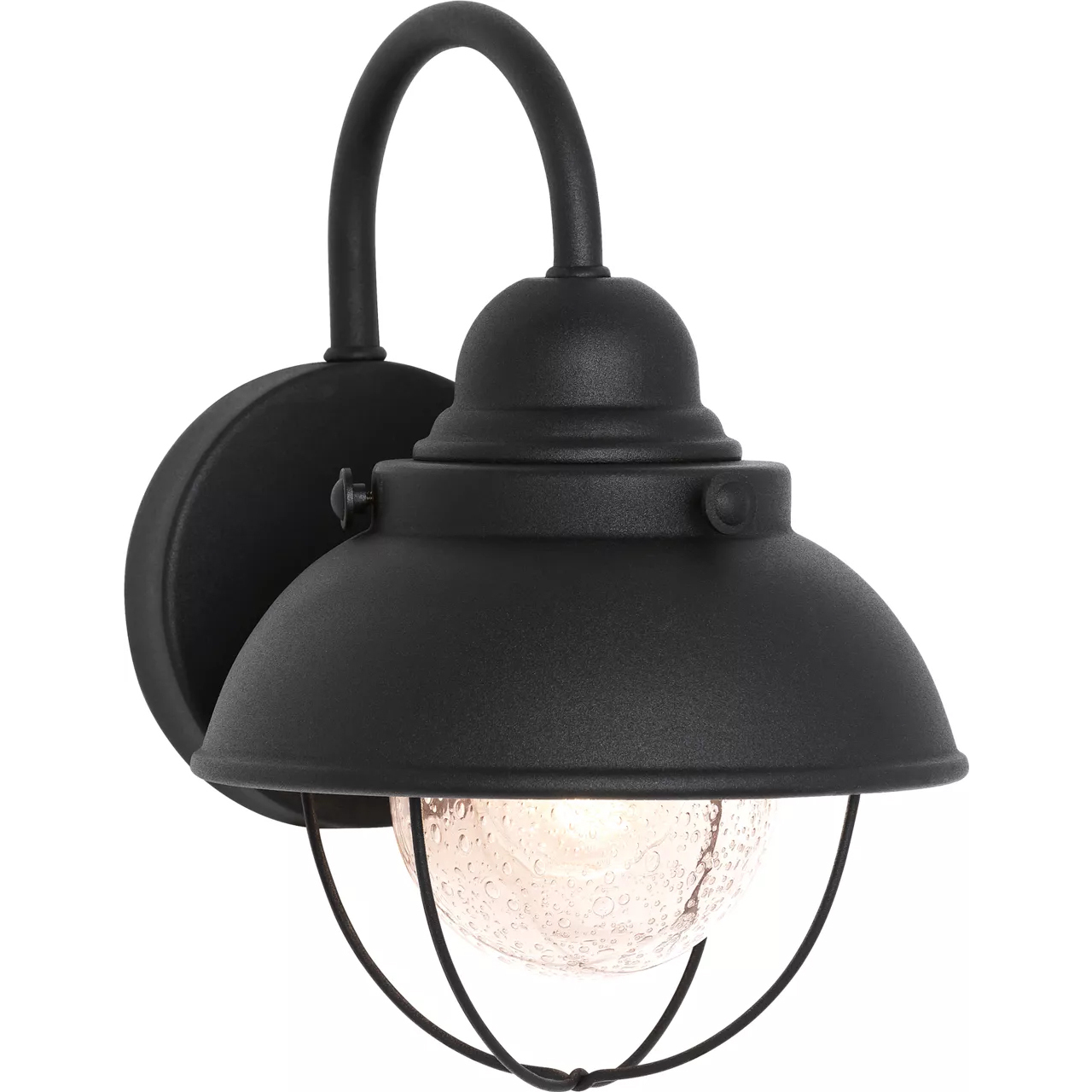 Sebring 1 Light 11.25 inch Black Outdoor Wall Lantern, Small