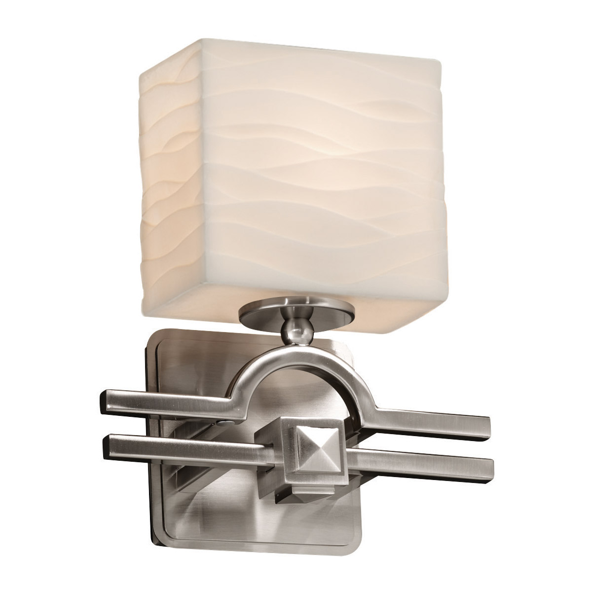 Porcelina LED 9 inch Dark Bronze ADA Wall Sconce Wall Light in 700 Lm LED, Pleats
