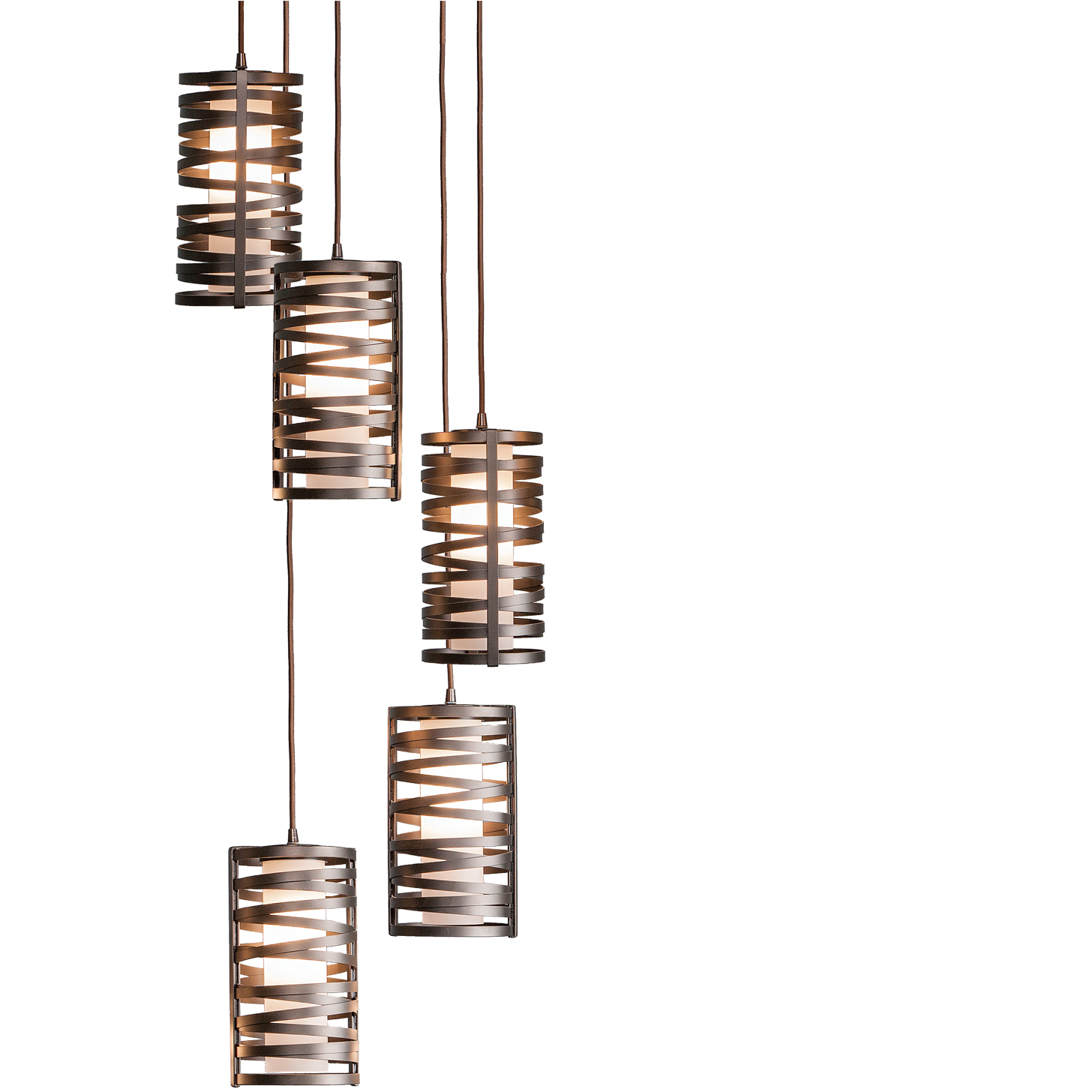 Tempest LED Classic Silver Chandelier Ceiling Light, Round Multi-Pendant