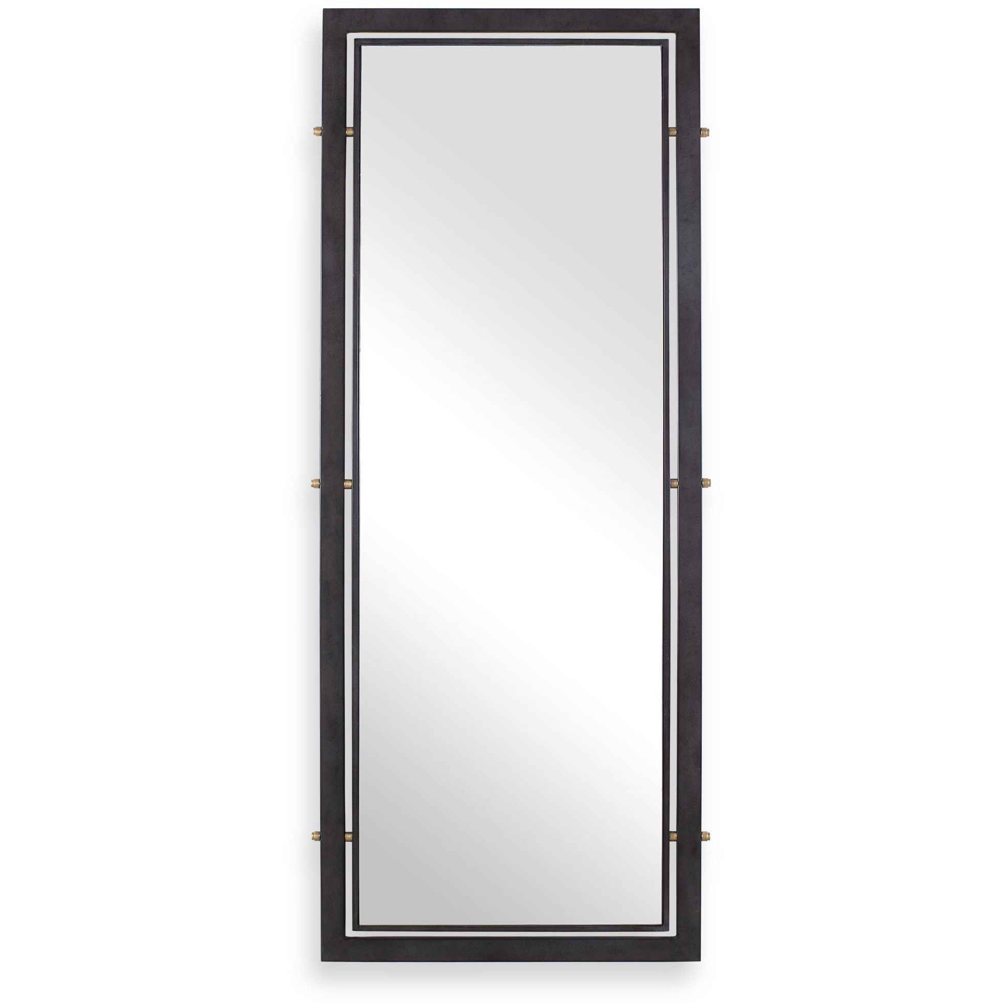Westley 76 X 31.25 inch Dark Bronze and Antique Brass Mirror
