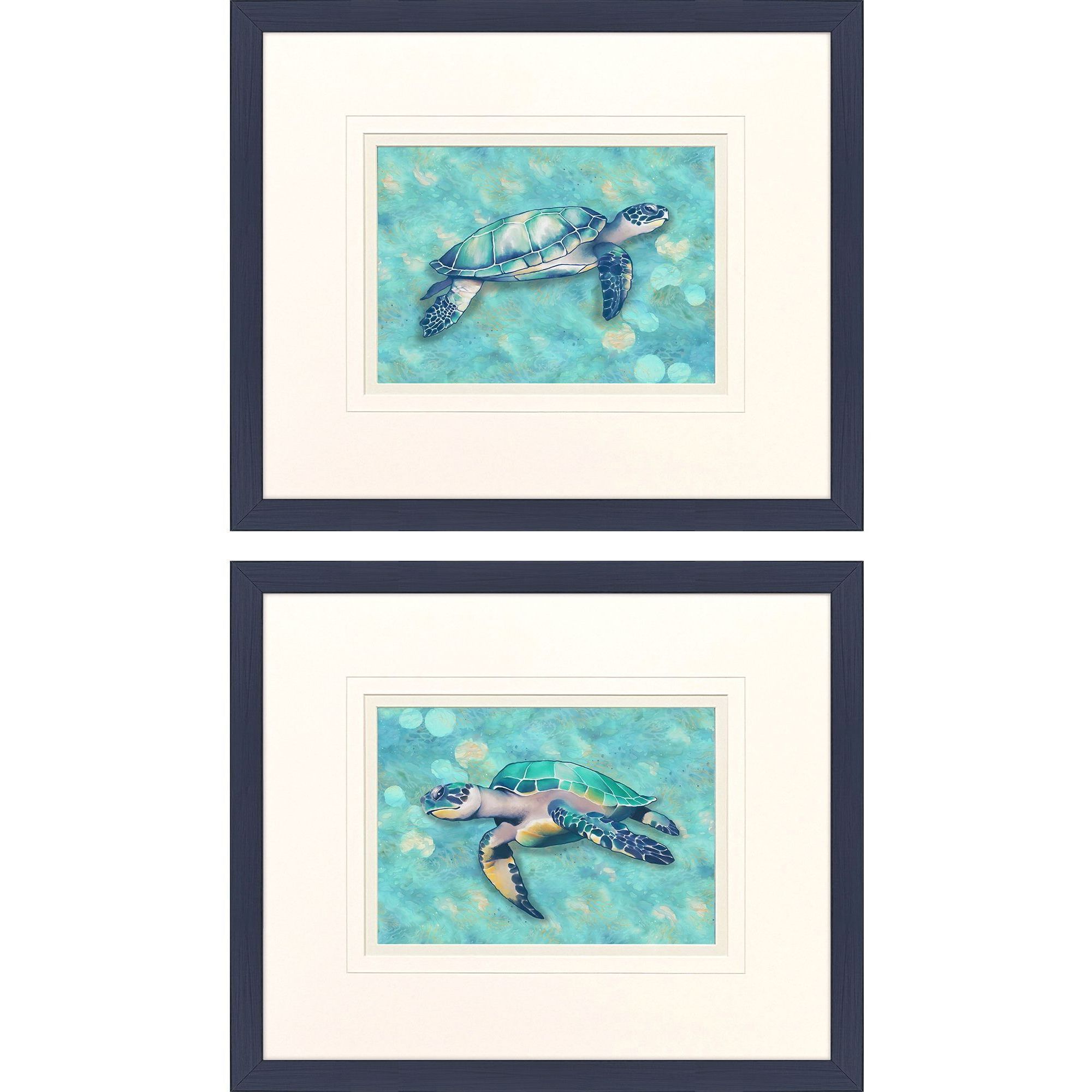 Propac Blue and Green and Teal Framed Art, Propac