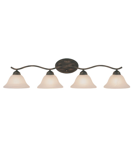 Hollyslope 4 Light 35 inch Rubbed Oil Bronze Vanity Bar Wall Light