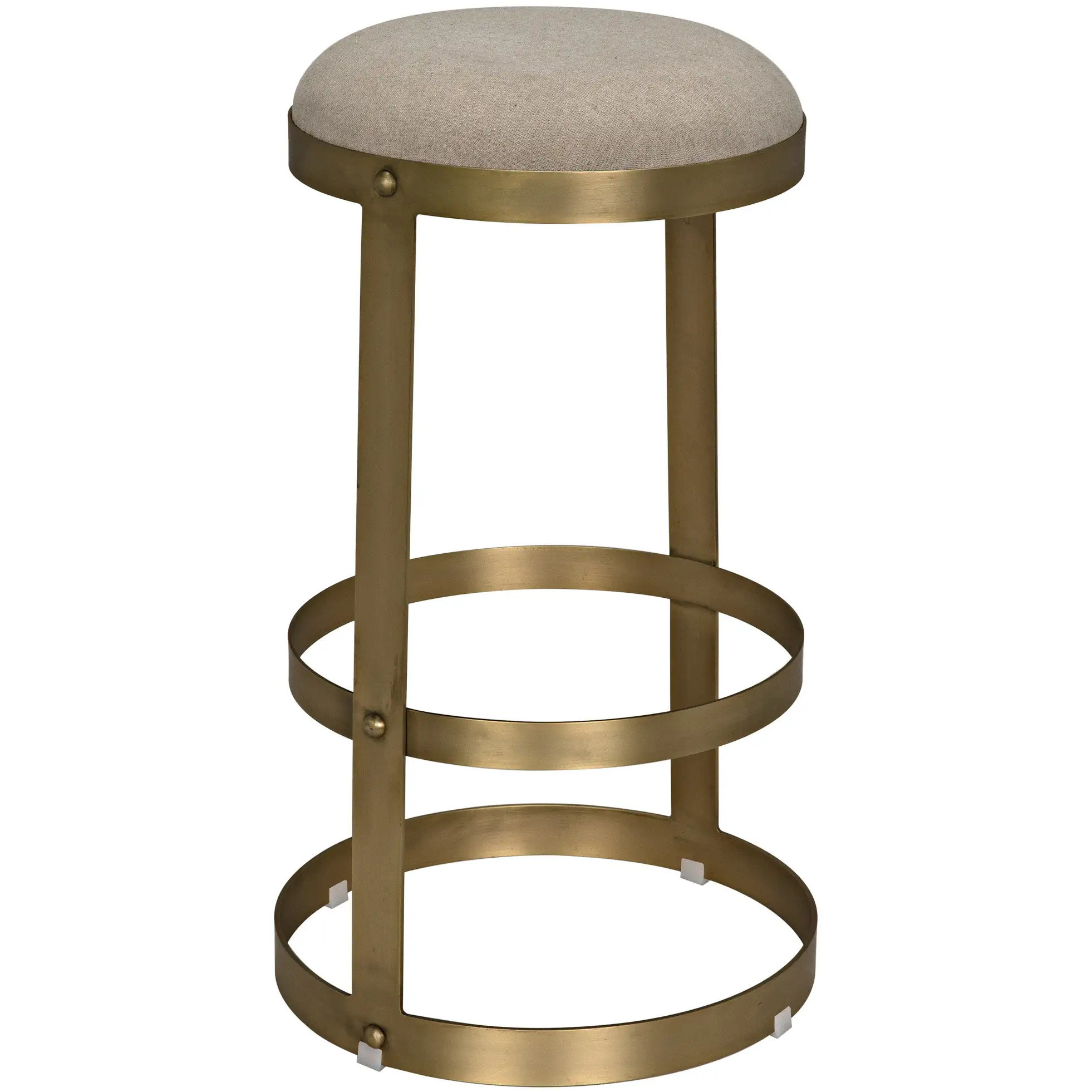 Dior 31 inch Antique Brass Bar Stool
