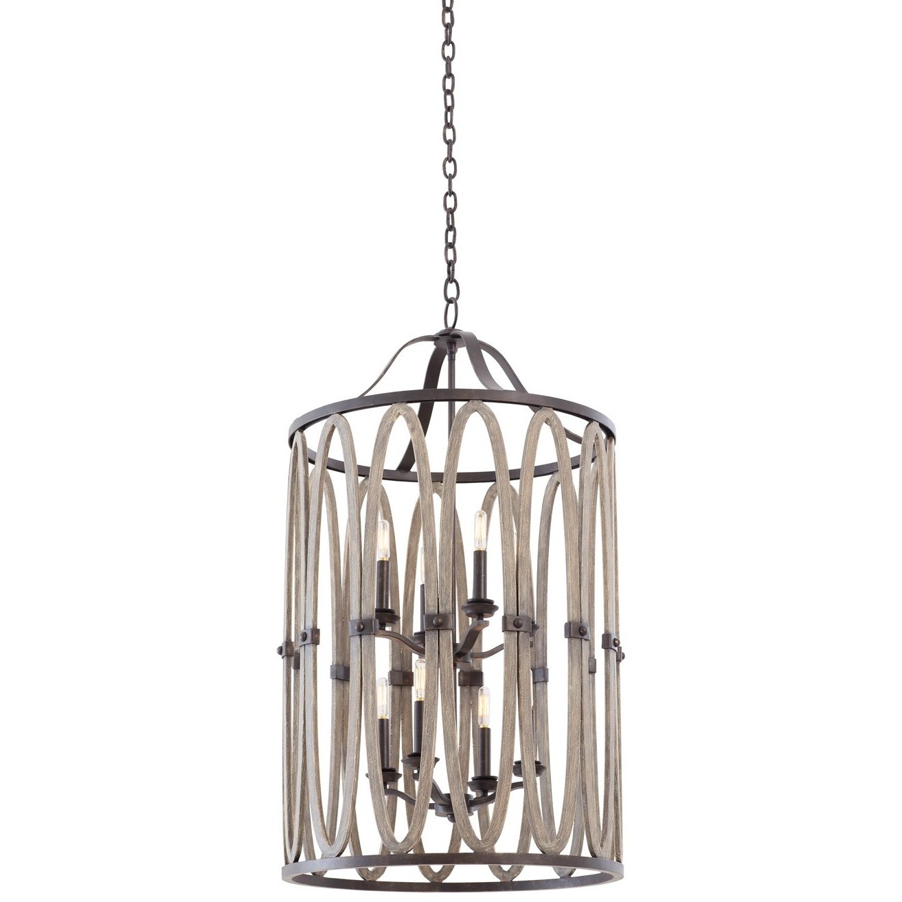 Belmont 8 Light 23 inch Florence Gold Foyer Ceiling Light