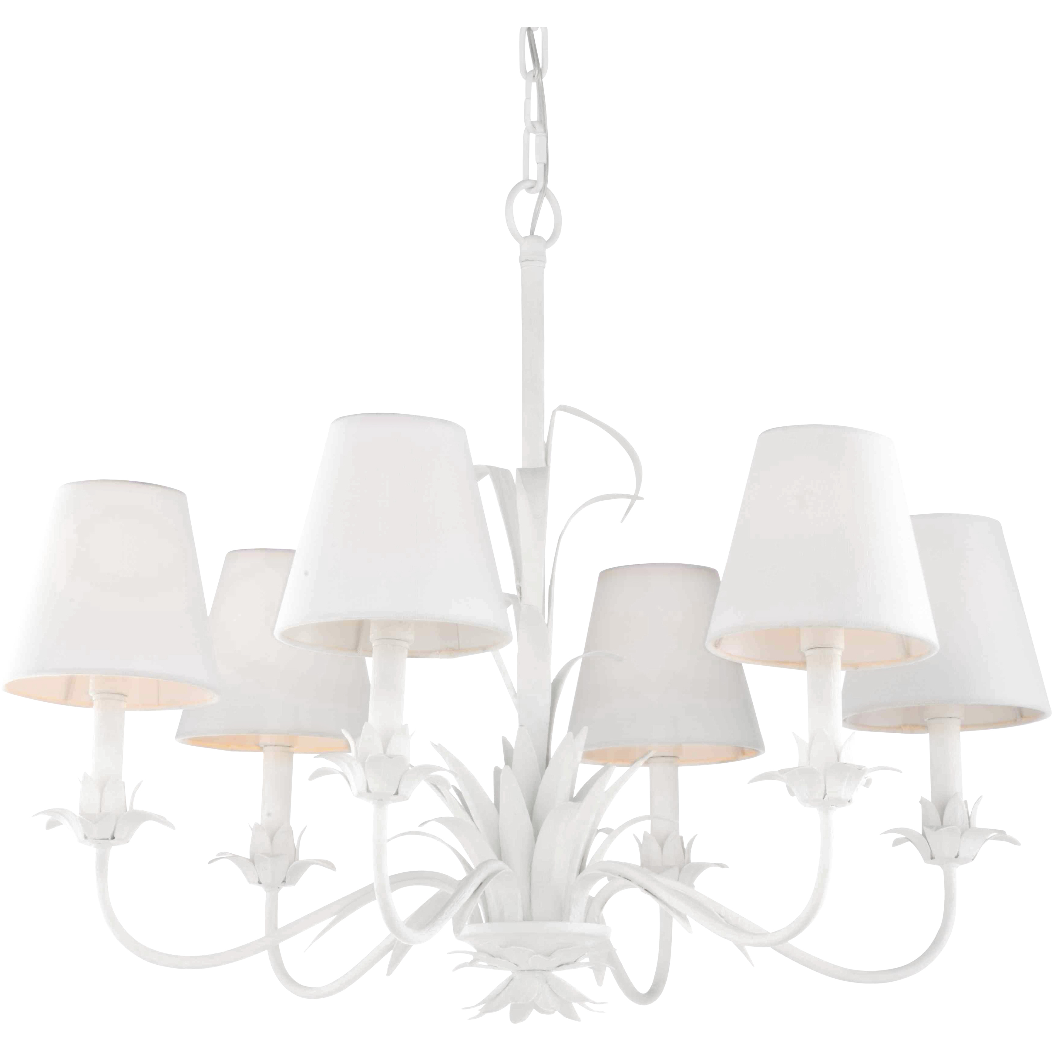 Fontana 6 Light 28 inch White/Cream Chandelier Ceiling Light