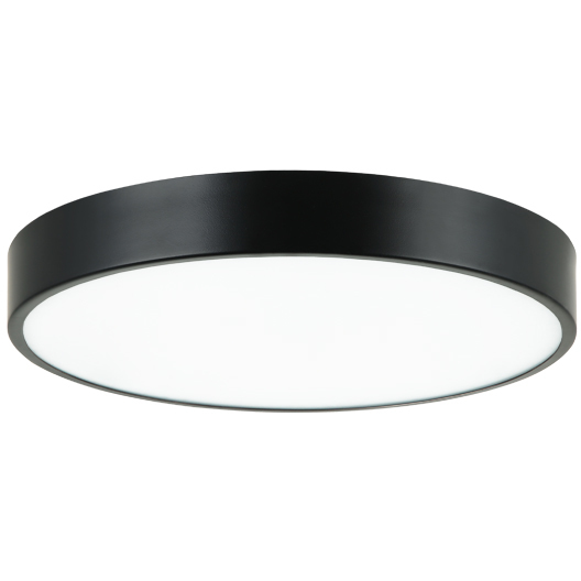 Plato LED 15 inch Black Flush Mount Ceiling Light