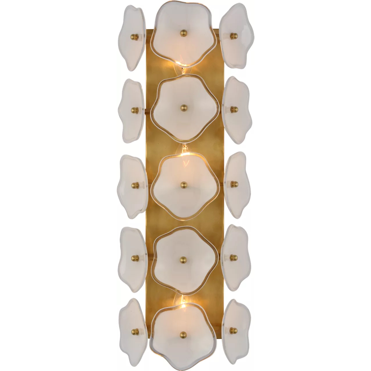 kate spade new york Leighton LED 7.75 inch Soft Brass Sconce Wall Light in Cream Tinted Glass