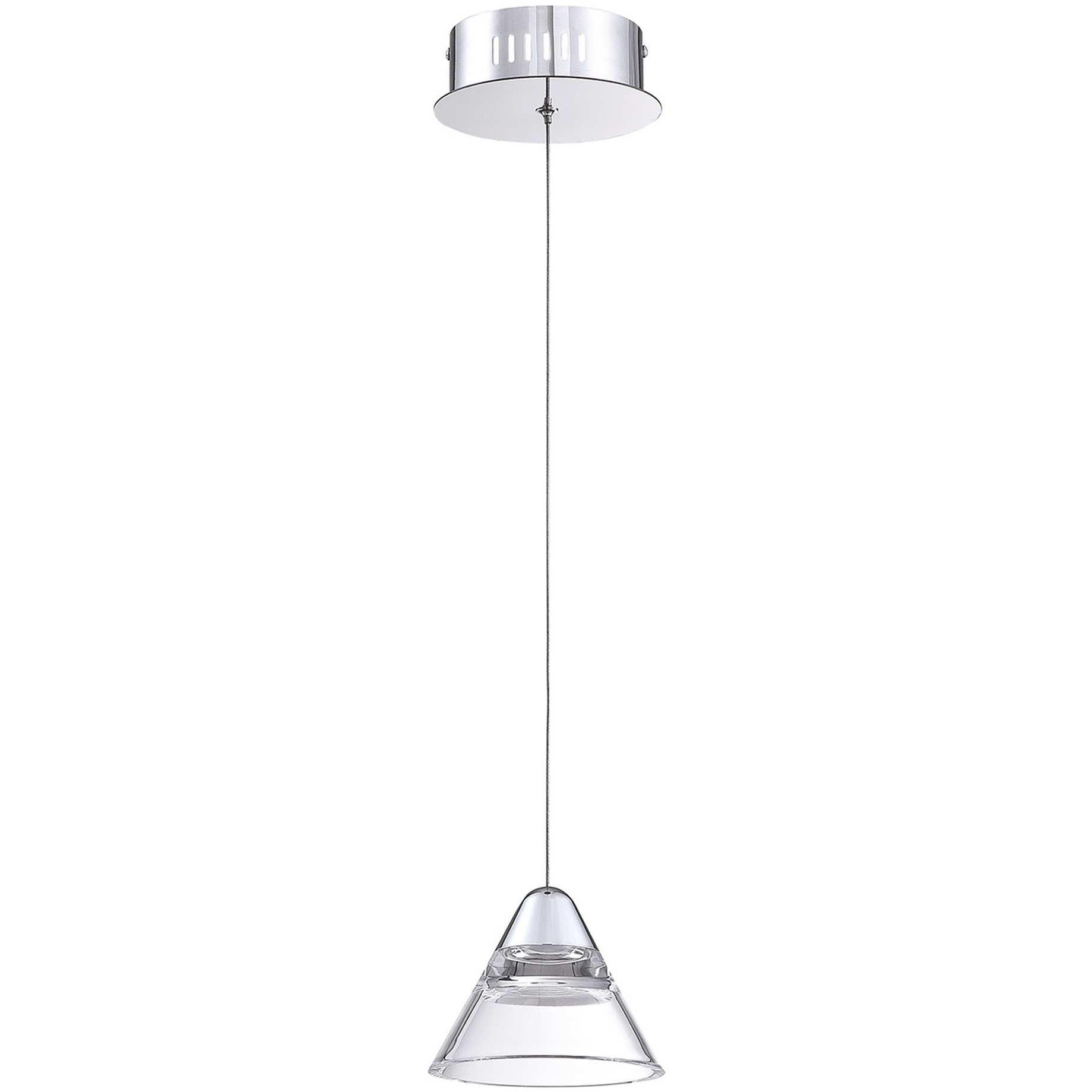 Geo LED 5.5 inch Chrome Pendant Ceiling Light